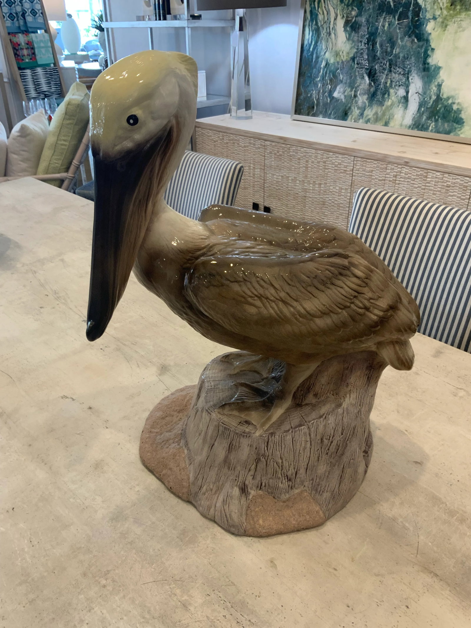 1970s Vintage Ceramic Pelican Statue by Townsend - 5