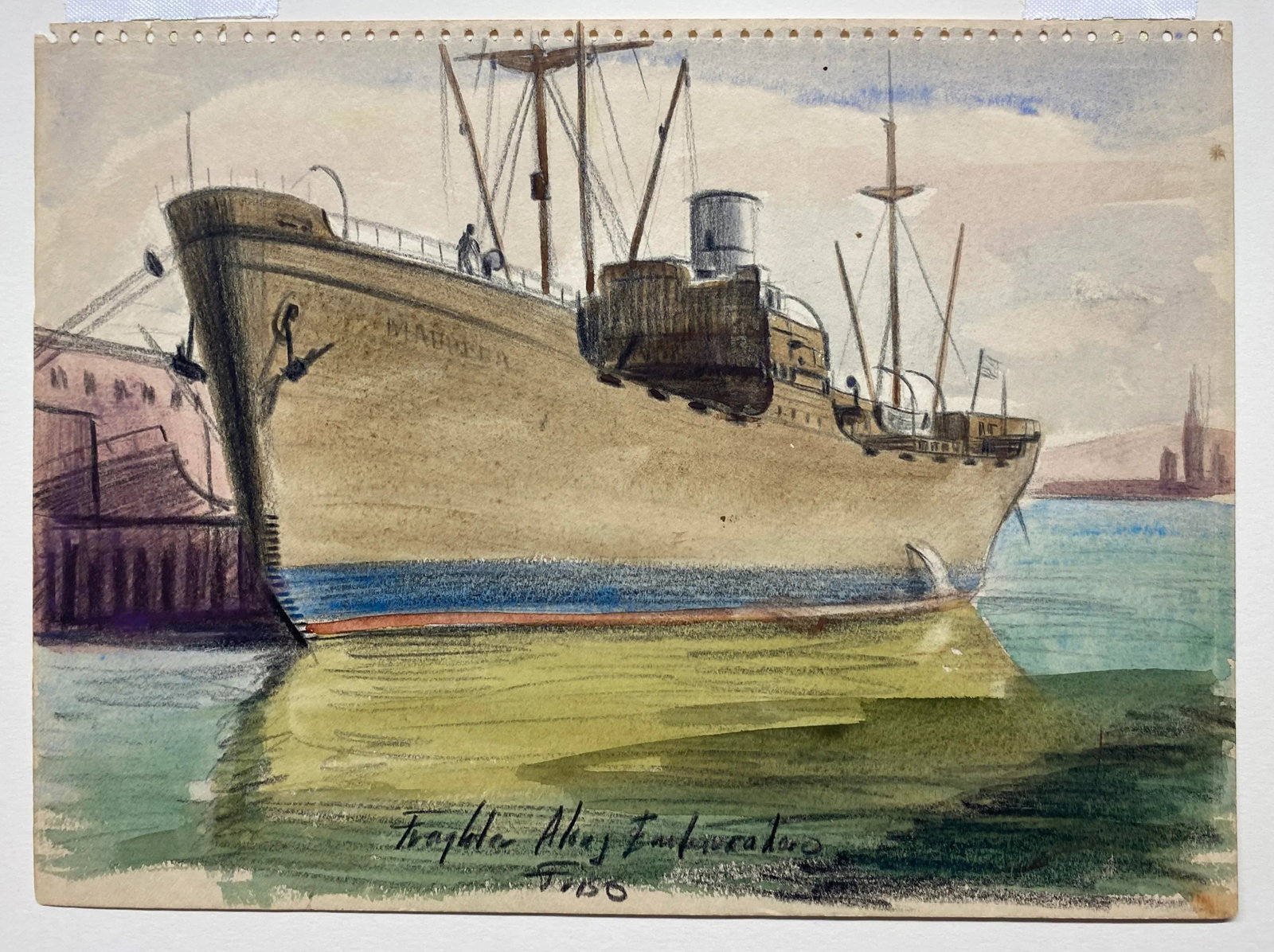 1940s San Francisco Embarcadero Painting - 3