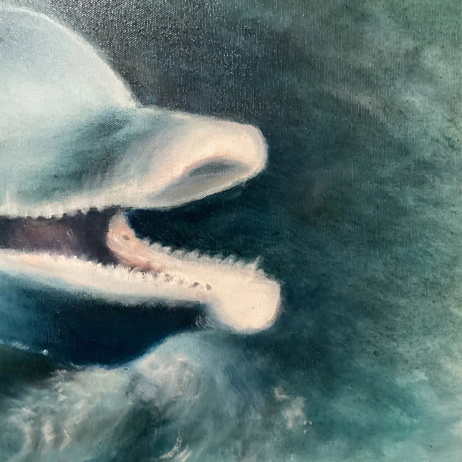 Late 20th Century Seascape "Dolphine'"an Original Oil Painting on Canvas With Artist Marks, Framed - 7