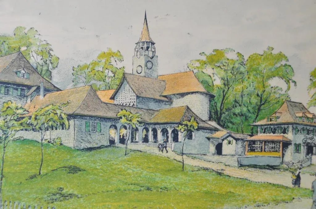Original Color Lithograph of Painting by Swiss Artist Otto Baumberger - 4