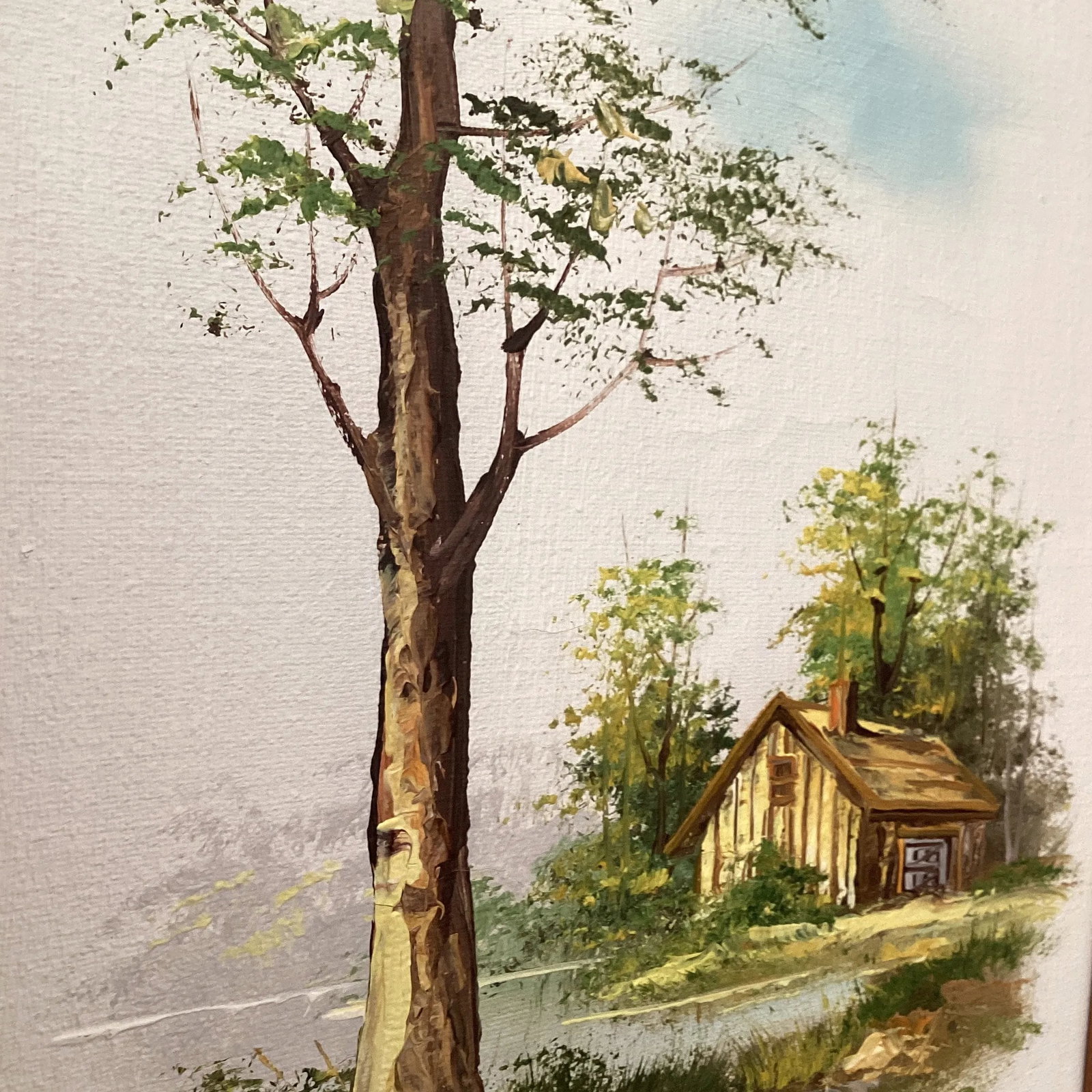 Mid 20th Century Vintage Catherine Parker Melton Rural Landscape Oil Painting on Canvas, Framed - 7