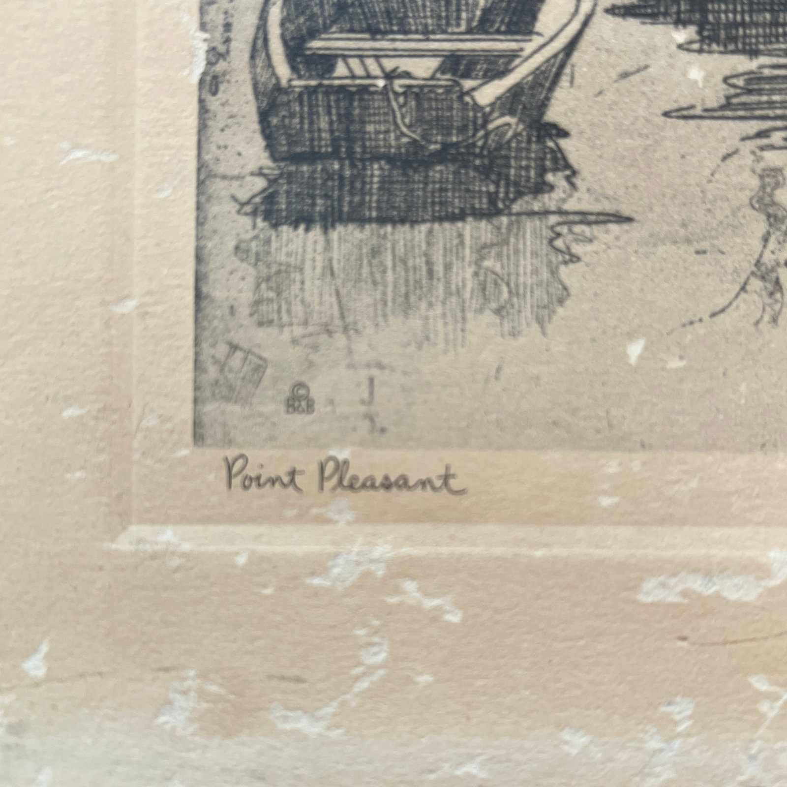 Early 20th Century Etching by Lionel Barrymore "Point Pleasant" - 3