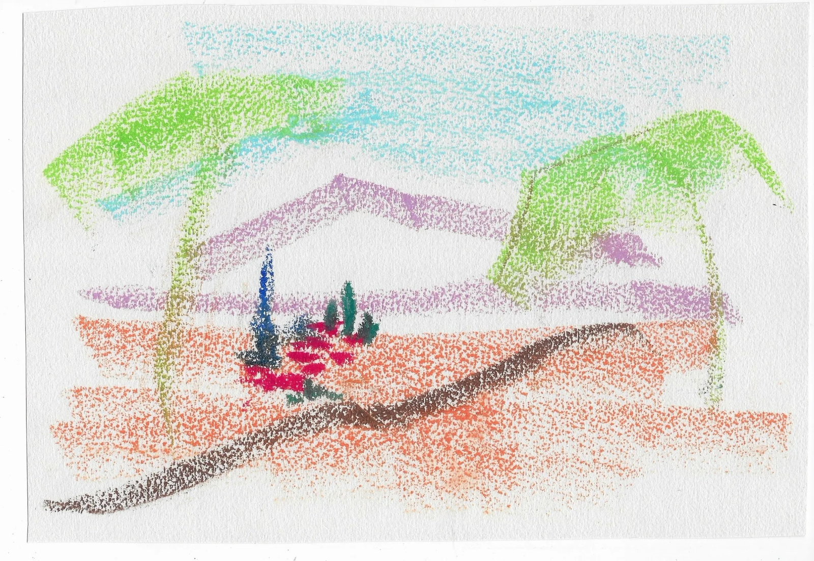 Alexandra Merker Desert Landscape Drawing - 2