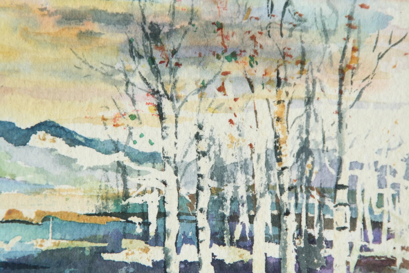 1960s Watercolor Painting Landscape by C. Brittain - 5