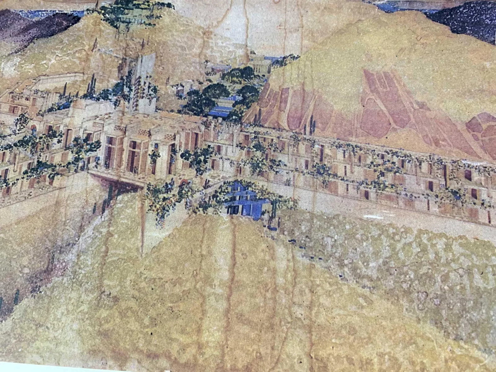 Frank Lloyd Wright Lithograph Limited Ed. Winter Resort Chandler, Az W/Frame - 3