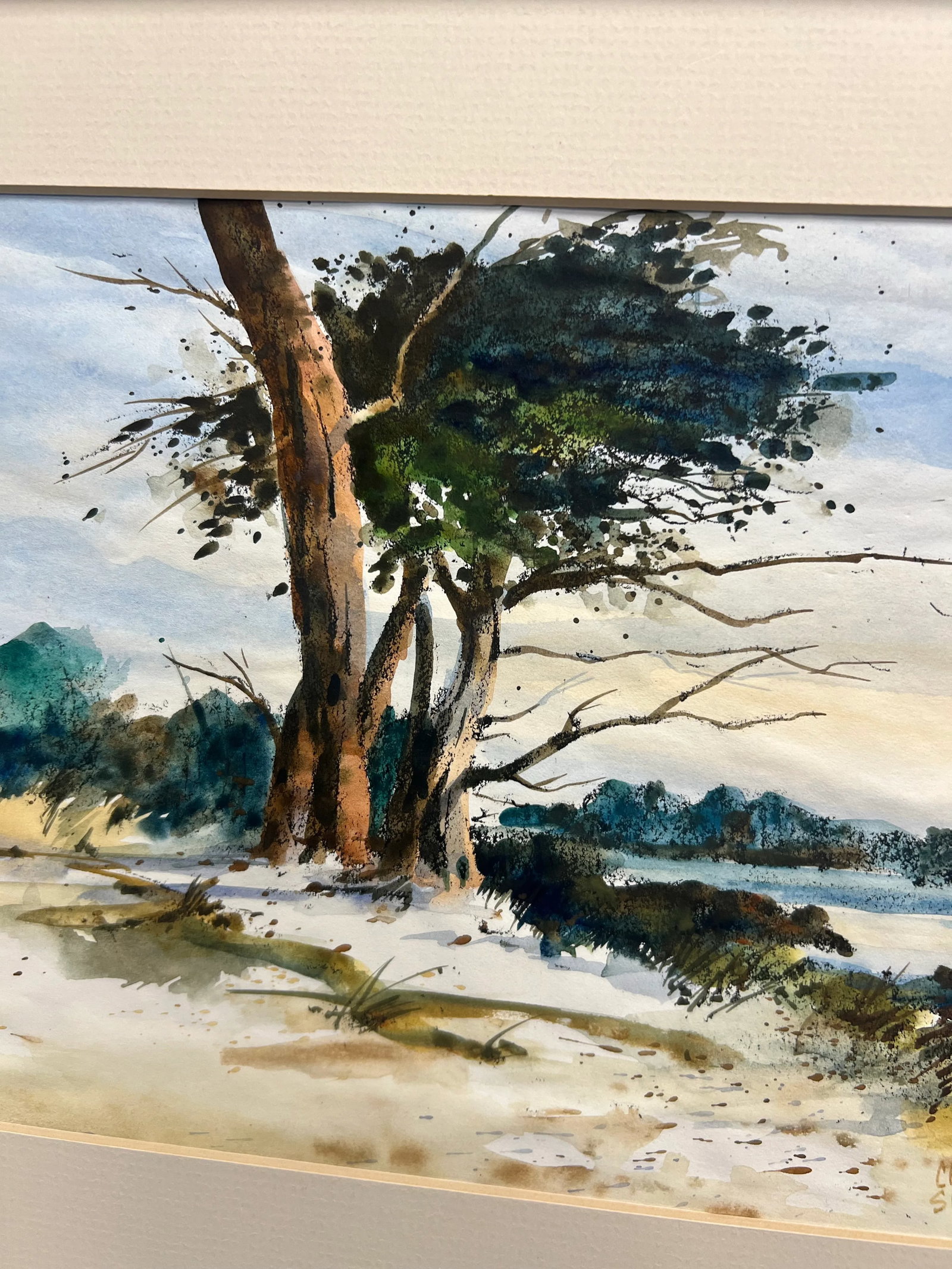1980s Original Charles Sharpe Watercolor Painting, Framed - 4