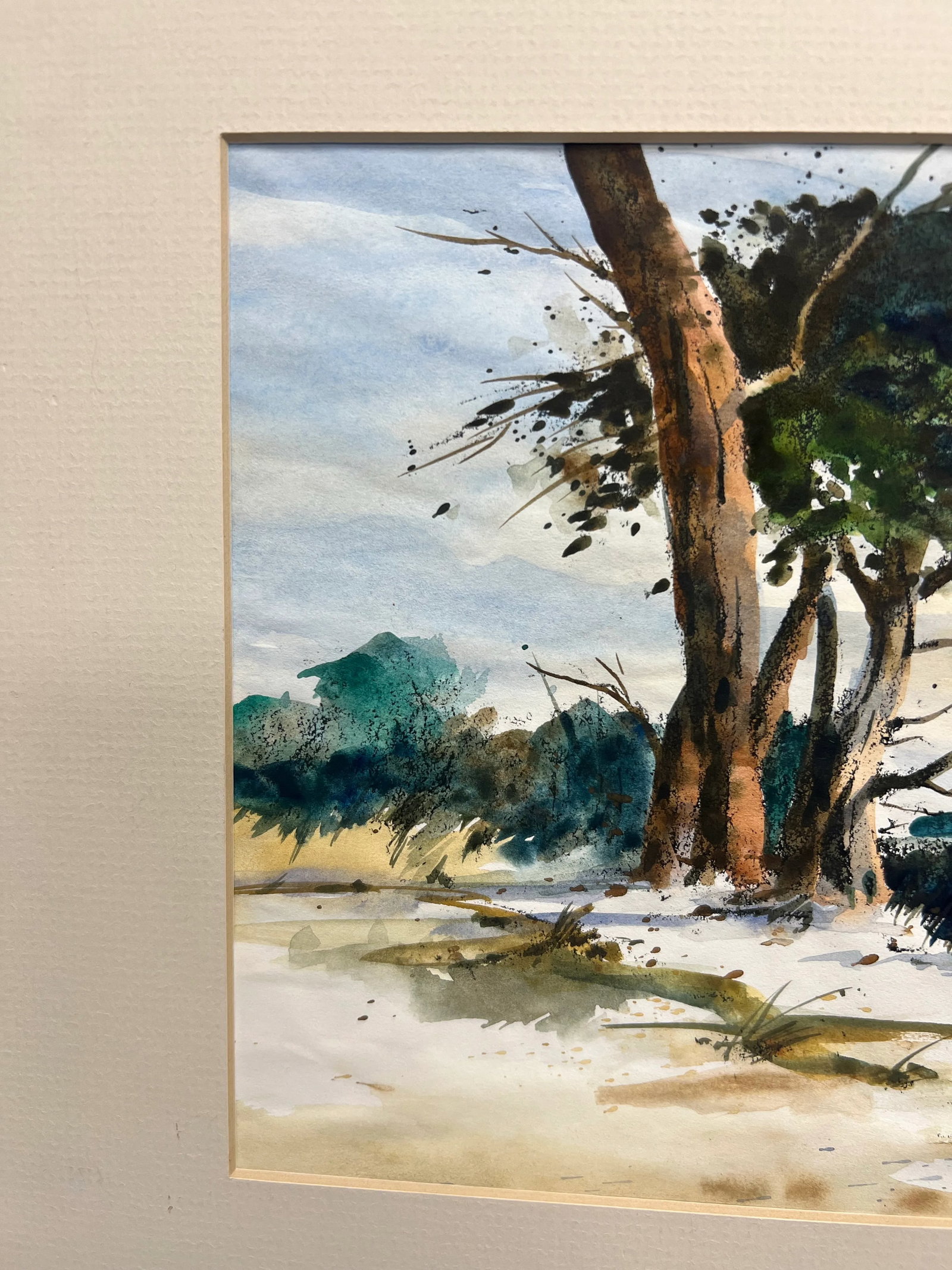 1980s Original Charles Sharpe Watercolor Painting, Framed - 5