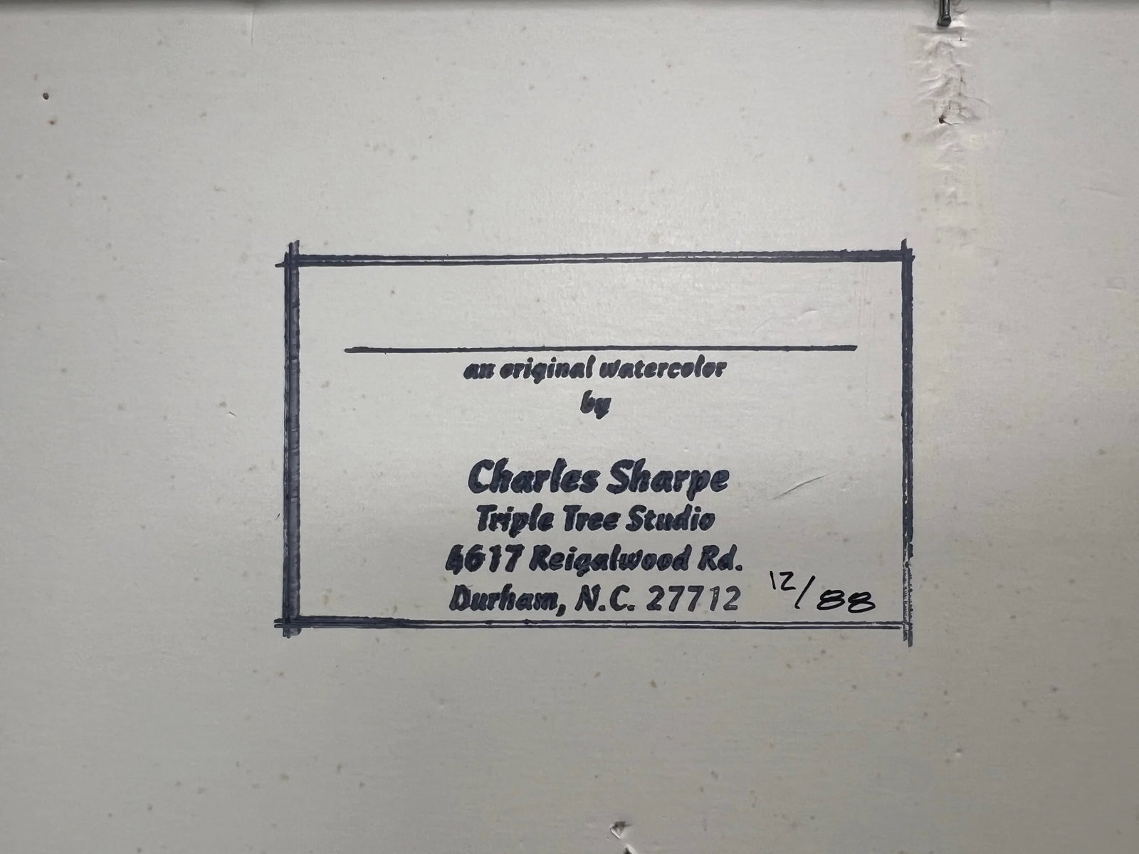 1980s Original Charles Sharpe Watercolor Painting, Framed - 8