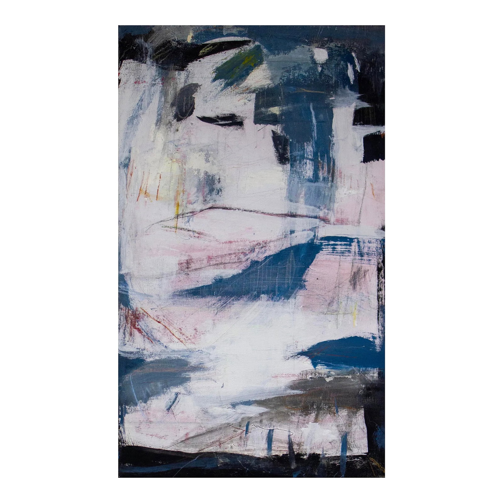 "A Consistent and Ceaseless Momentum" Original Painting by Brian Jerome: Even though it easy to get stuck and ruminate on the past, life does not wait and continues in a forward trajectory. Condition: Imperfections: No Imperfections Origin: United States Materials & Te