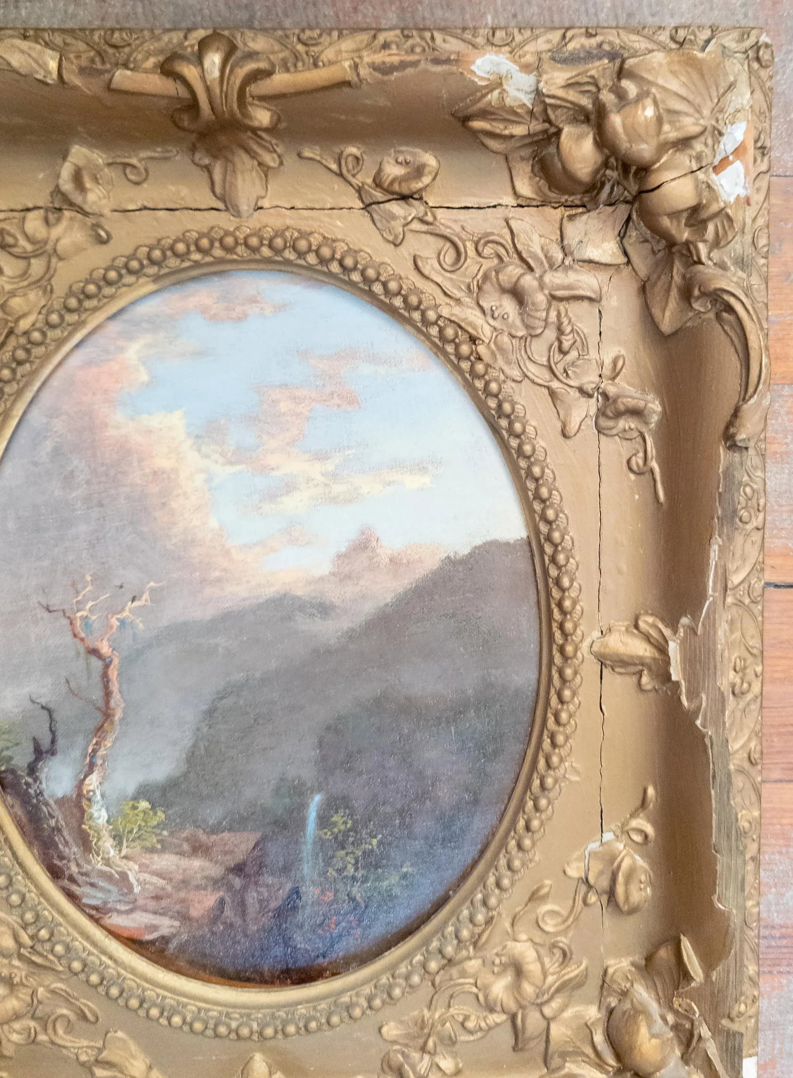 19th Century American Hudson River School Landscape Painting, Unsigned - 4