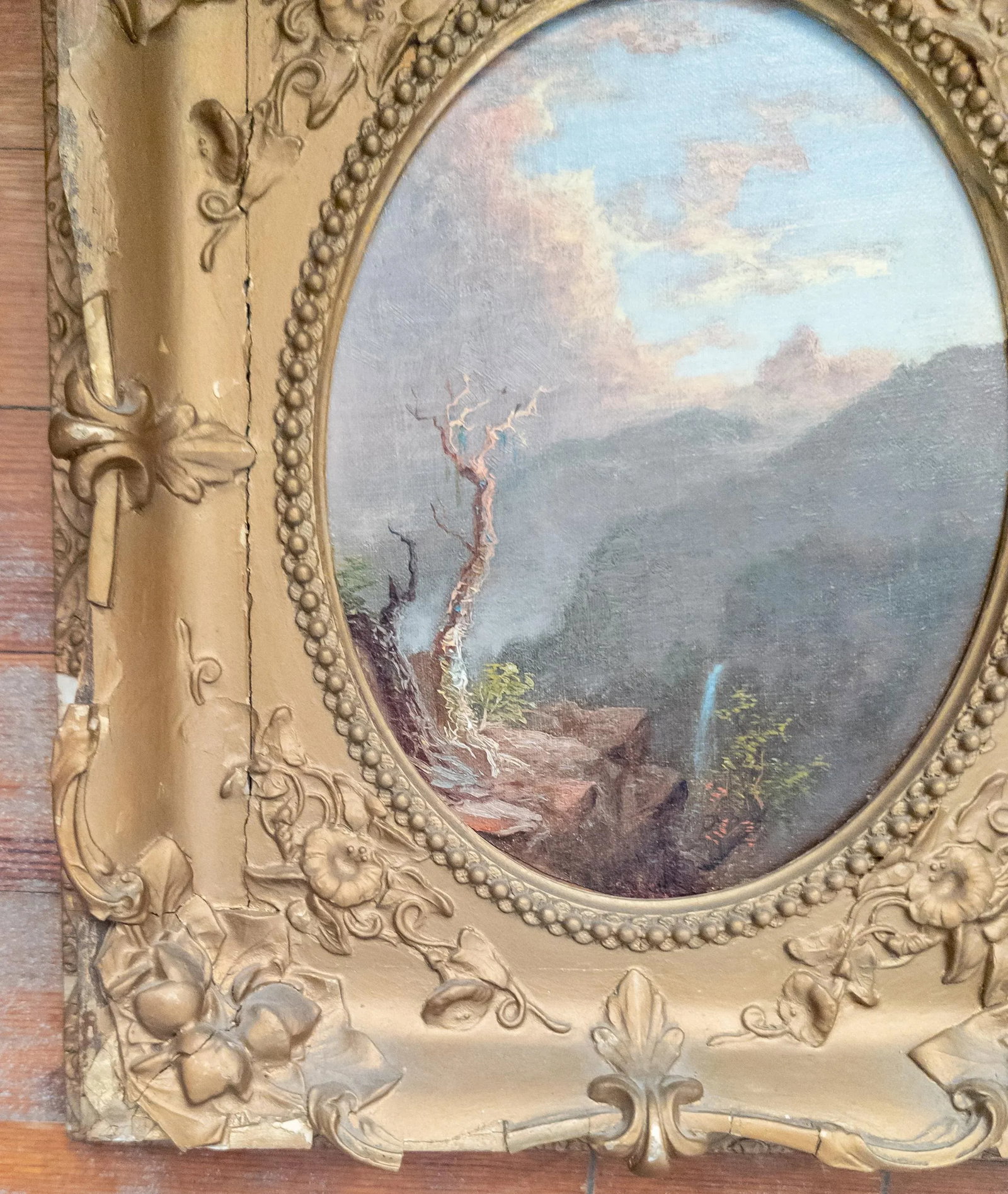 19th Century American Hudson River School Landscape Painting, Unsigned - 6