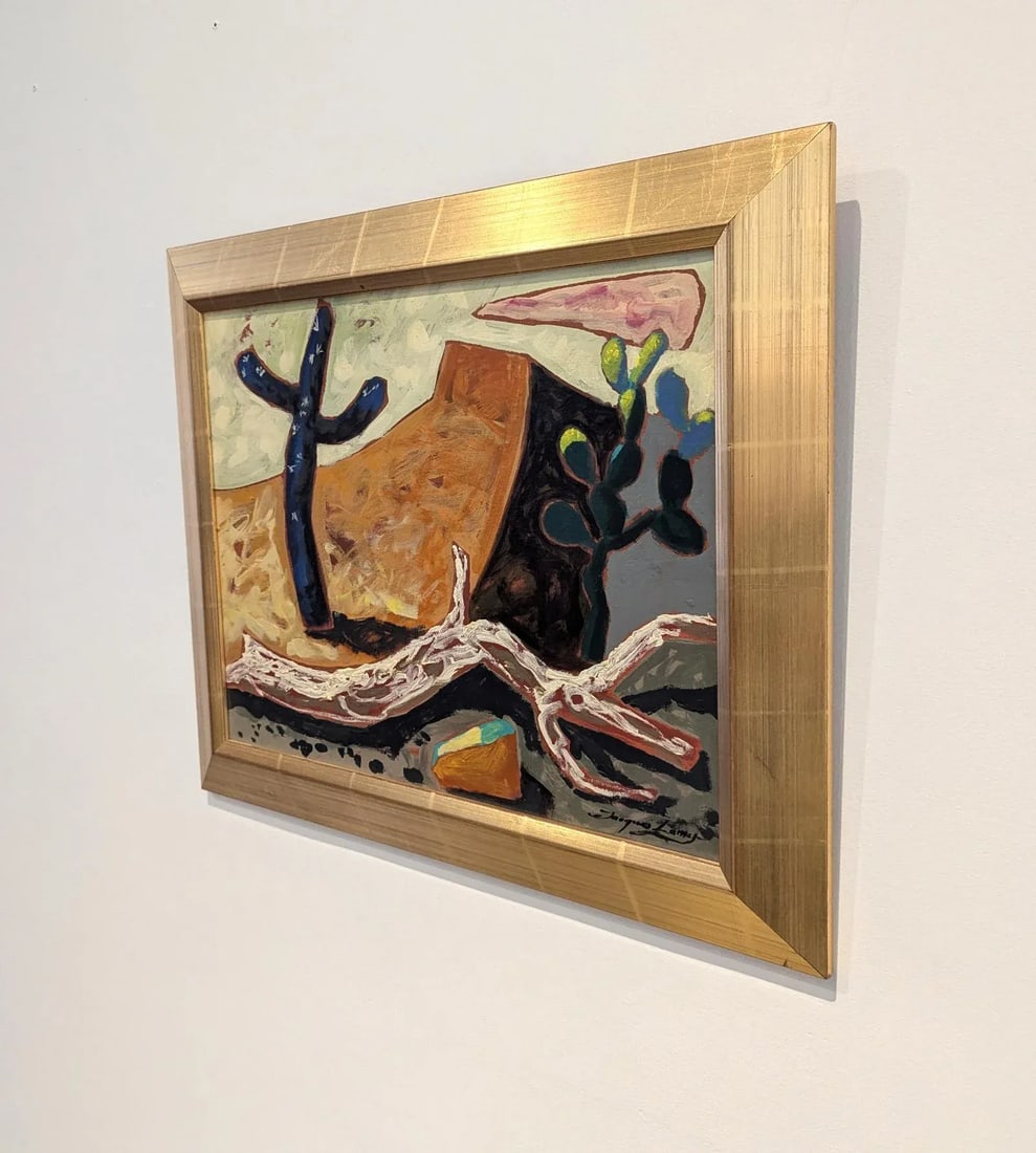 Bright Desert Landscape Titled "Desert Story" by Jacques Lamy - 3