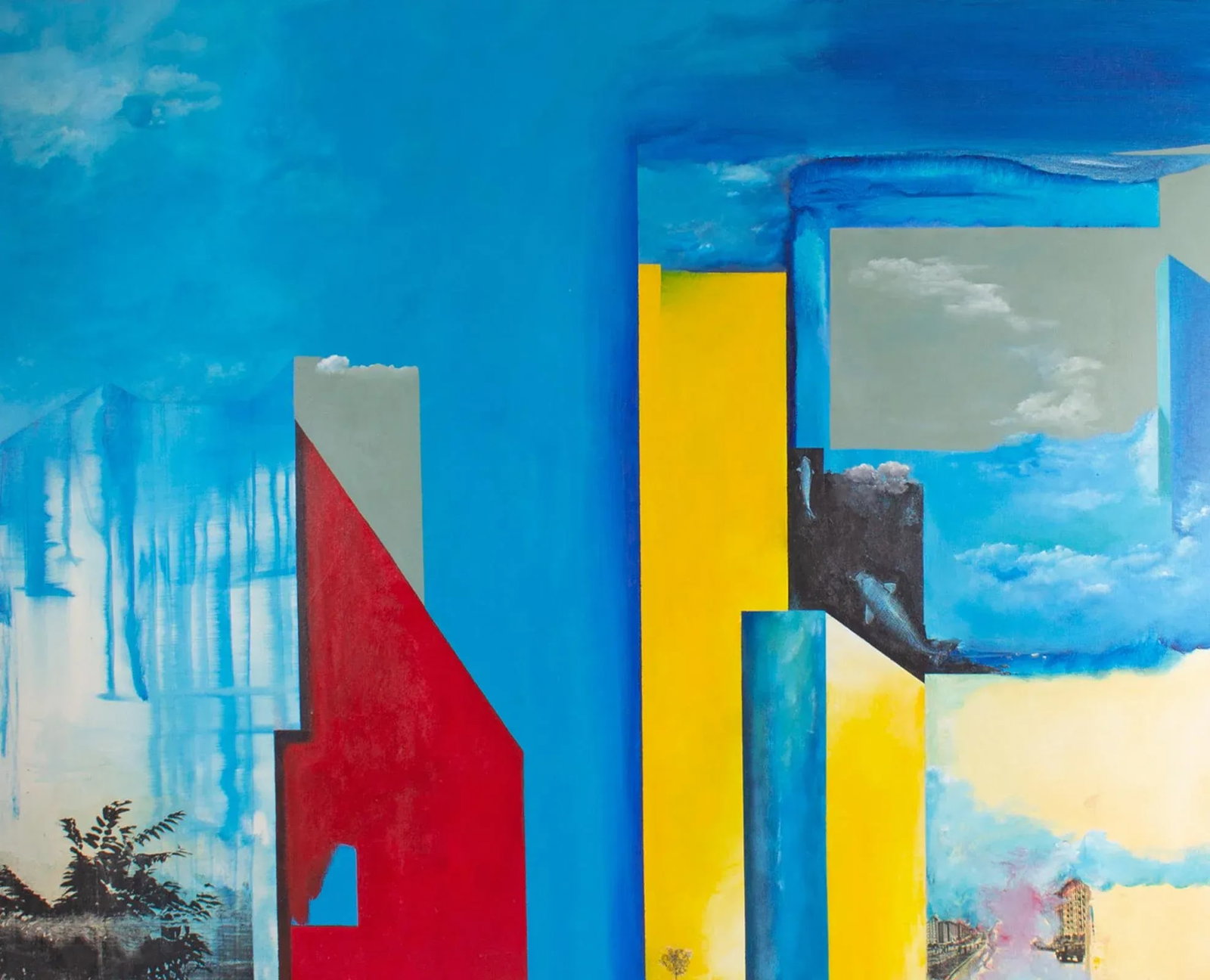 1999 Abstract Mixed Media Painting and Collage on Canvas by Anthony Louis Popcheff - 8