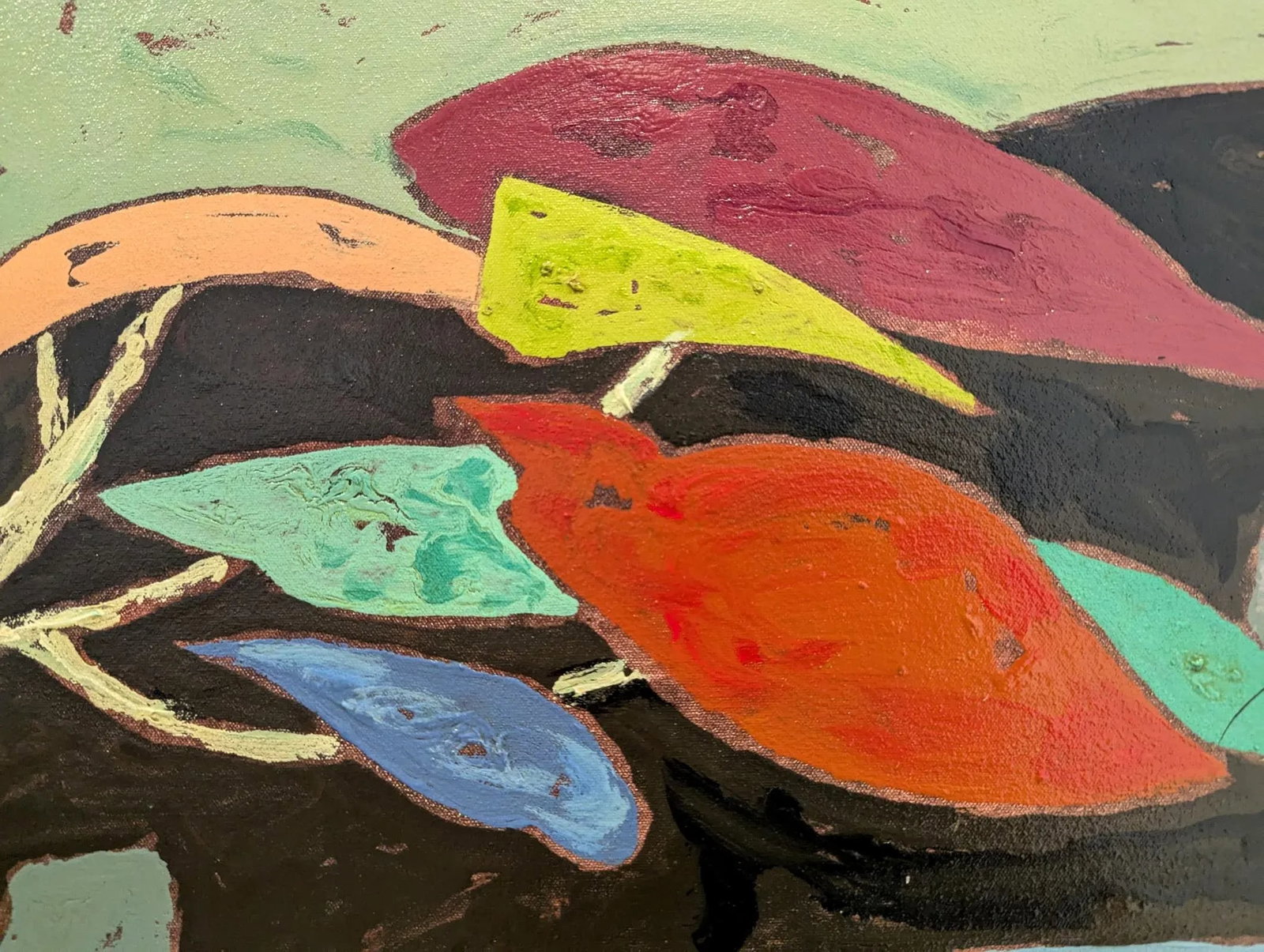 Bright Desert Landscape Titled "The Oasis" by Jacques Lamy - 2