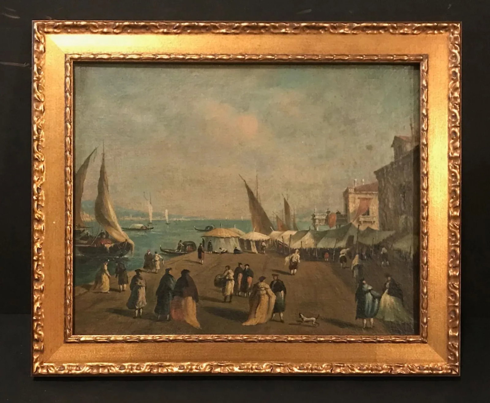 18th Century Giacomo Guardi Old Master Painting of Venetian Lagoon - 13