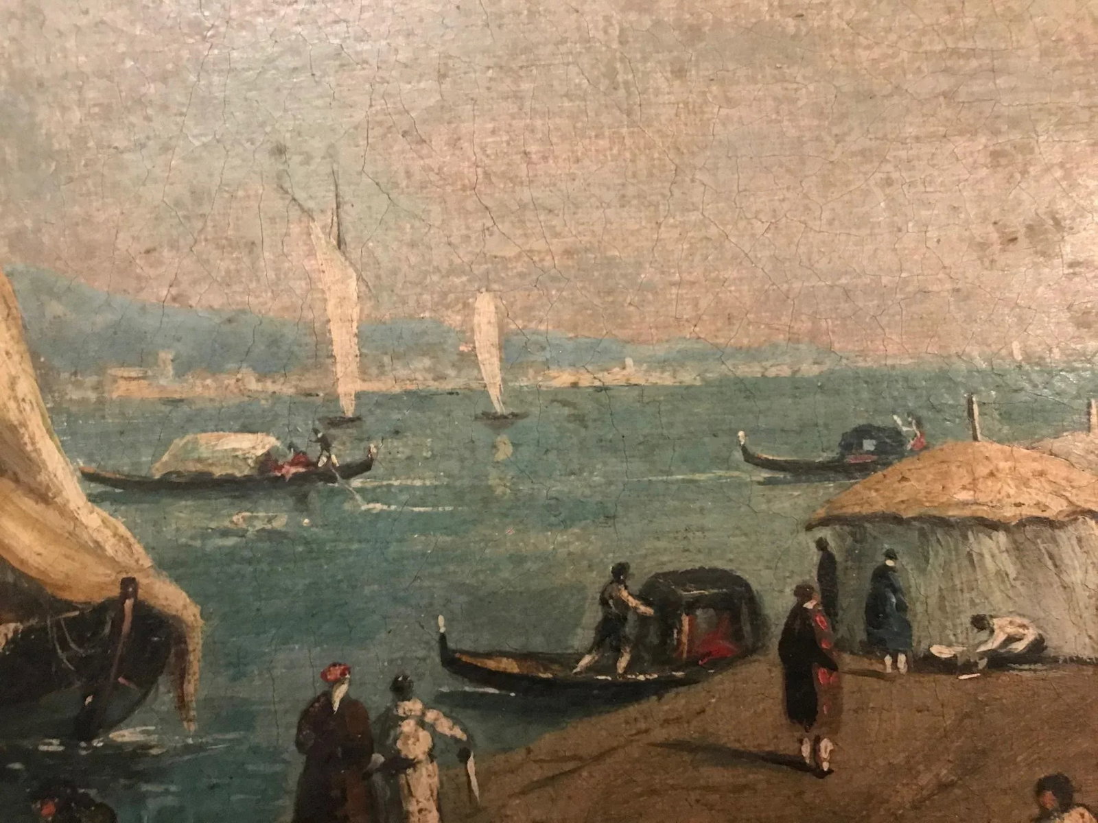 18th Century Giacomo Guardi Old Master Painting of Venetian Lagoon - 7