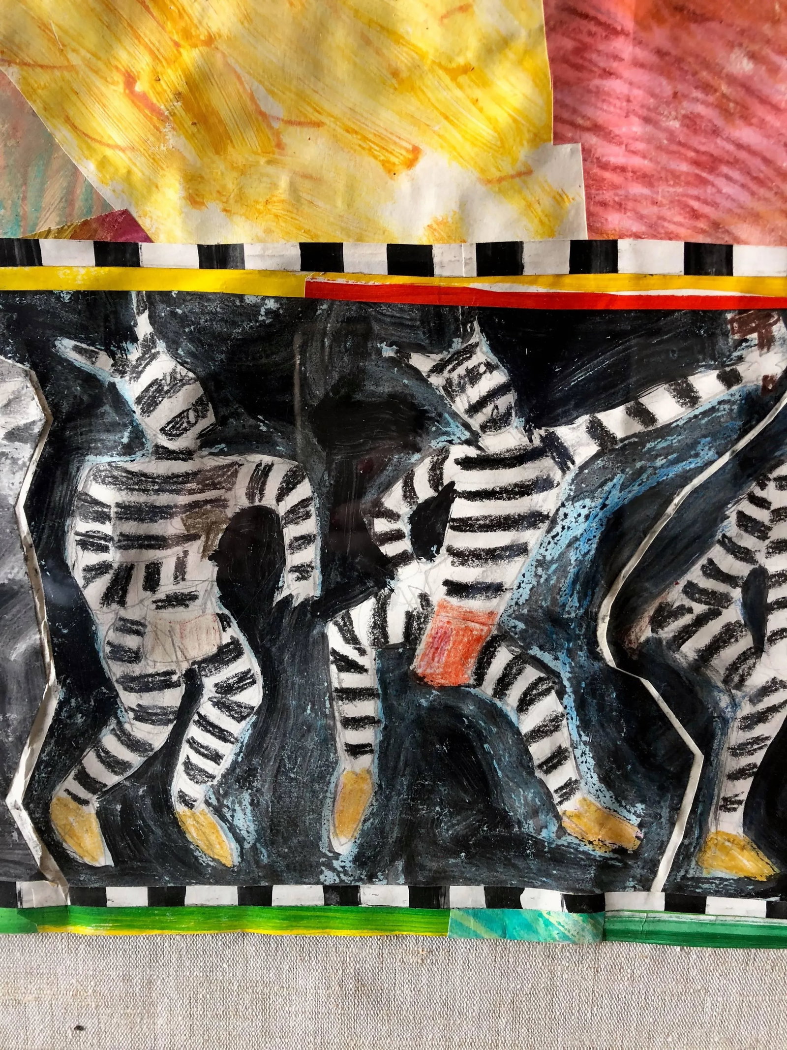 "Untitled" by Michael Paulson, 1980s Collage, Framed - 10