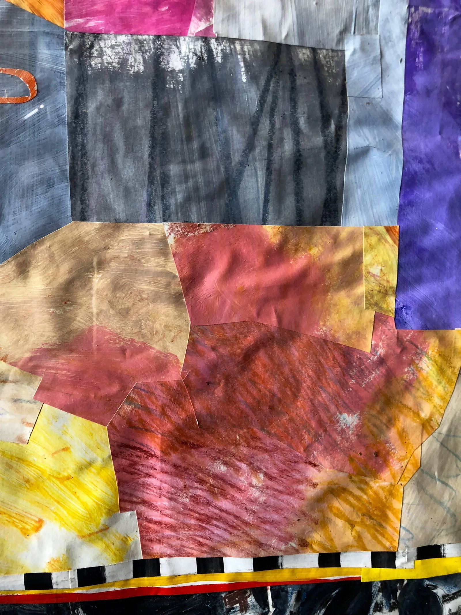 "Untitled" by Michael Paulson, 1980s Collage, Framed - 9