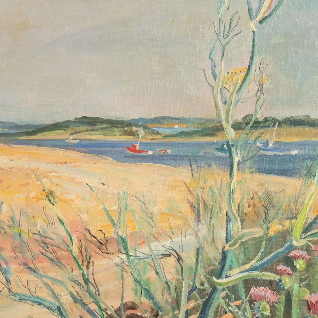 Original Signed T. Klots "A Tranquil Beach" Oil Painting - 3