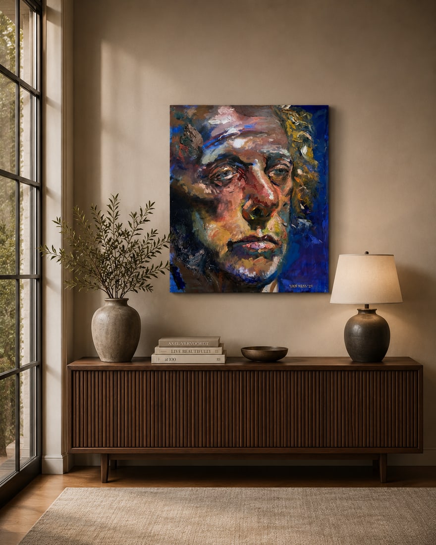 Portrait of a Man, Original Oil Paintings, by Van Ness - 2