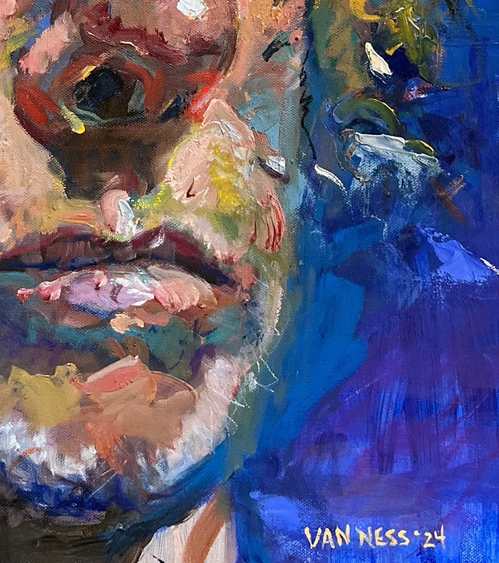 Portrait of a Man, Original Oil Paintings, by Van Ness - 7