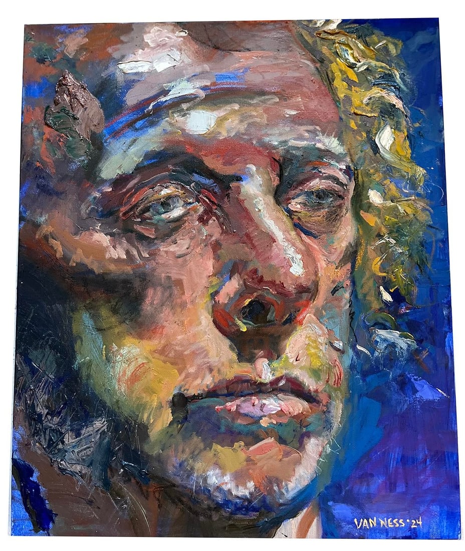 Portrait of a Man, Original Oil Paintings, by Van Ness - 8