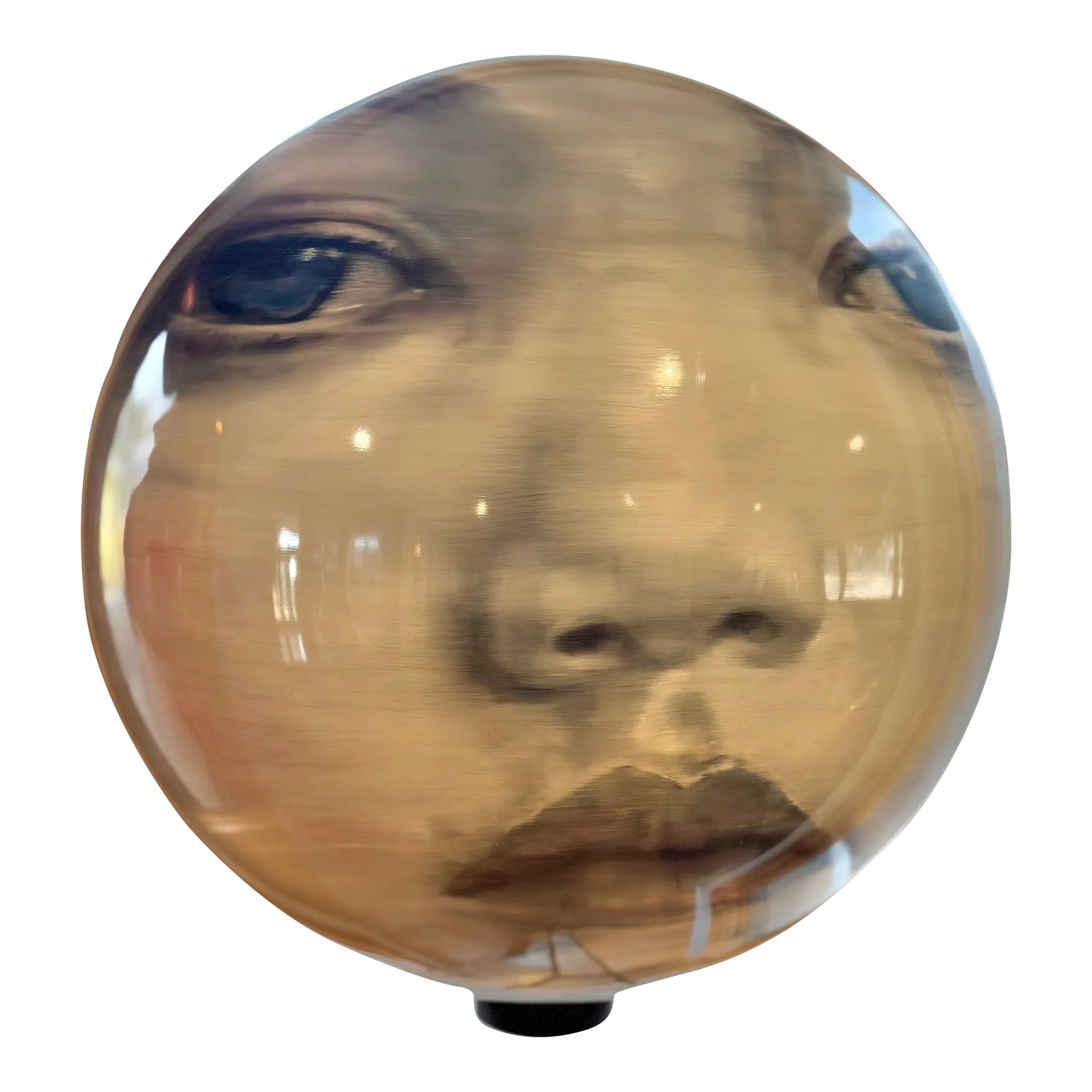 'Sphere' by Martin C. Herbst - Modern Sculpture From the Collection of Jim Carrey: Acquired from estate of Jim Carrey, this elegant sculpture by Martin C. Herbst (1965) delivers big wow factor. At 26" (66cm), the sculpture is larger than it appears, and is constructed of painted sta
