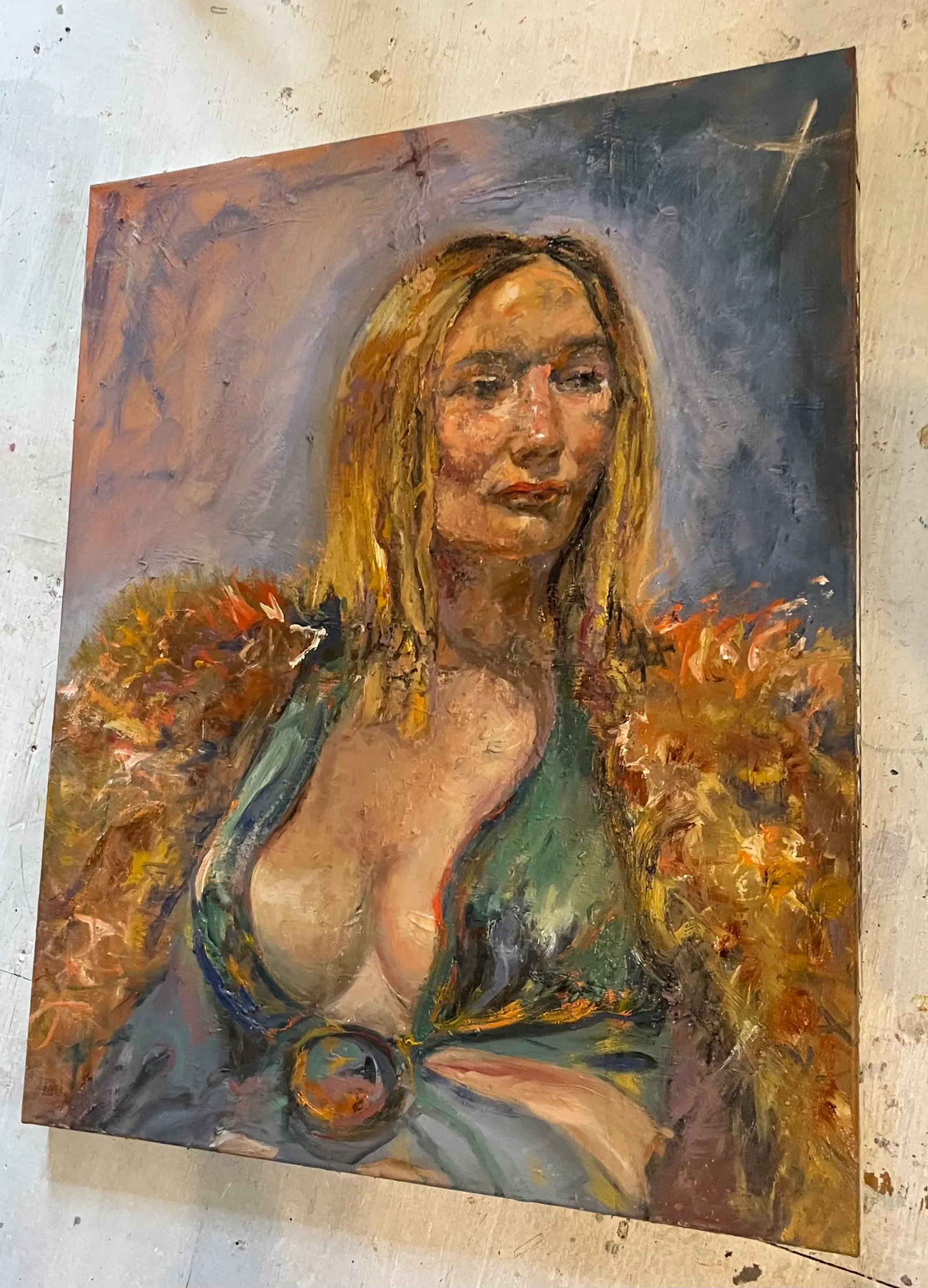 Portrait of a Woman, Contemporary Oil Paintings, Unique Art, by Van Ness - 5
