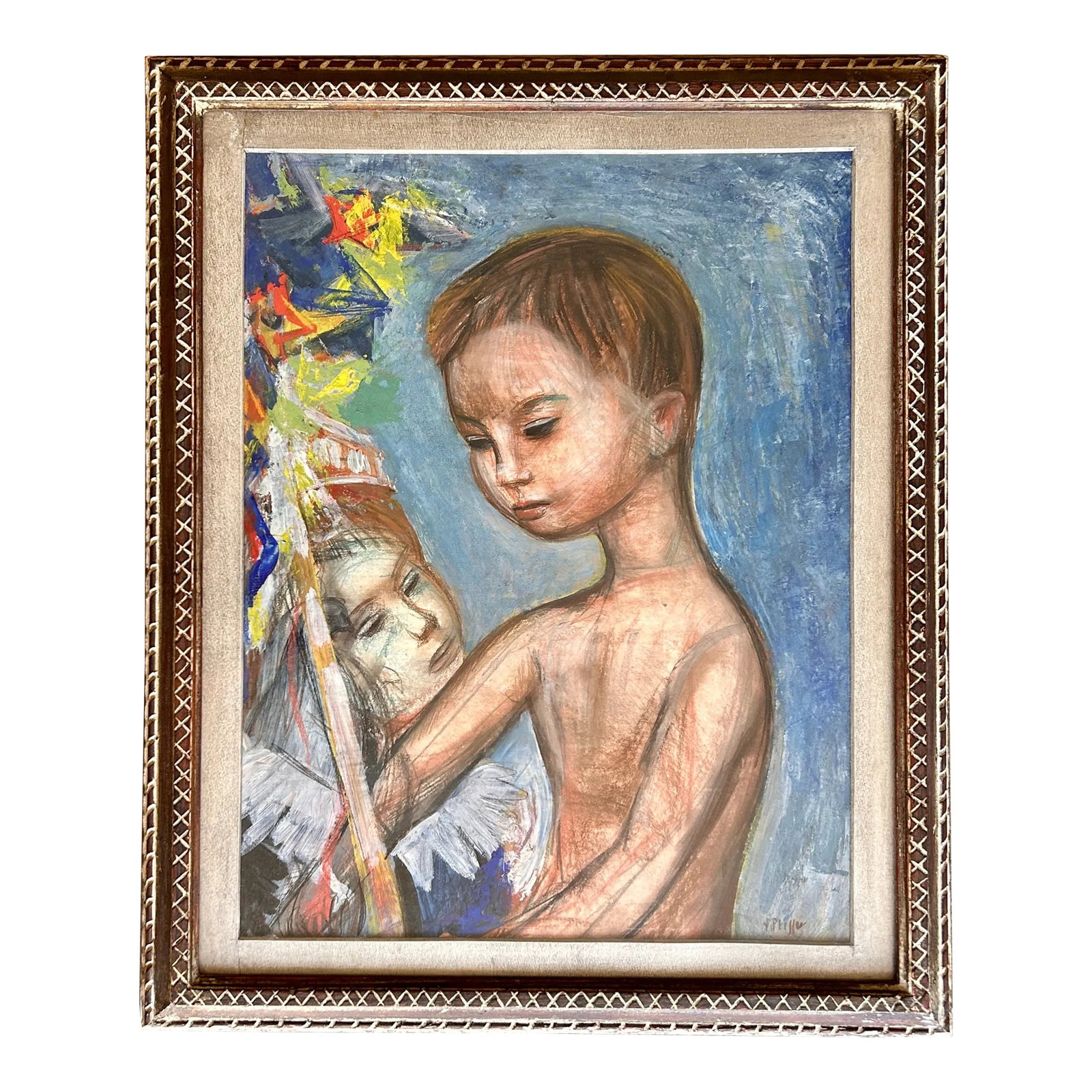 Josef Presser Signed Original Painting New York Expressionism Young Boy (1 of 7)