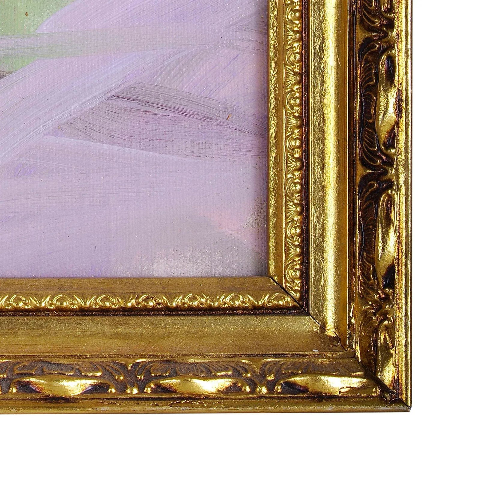 Unsigned Missionary Stucco With Floral Oil Painting - 3