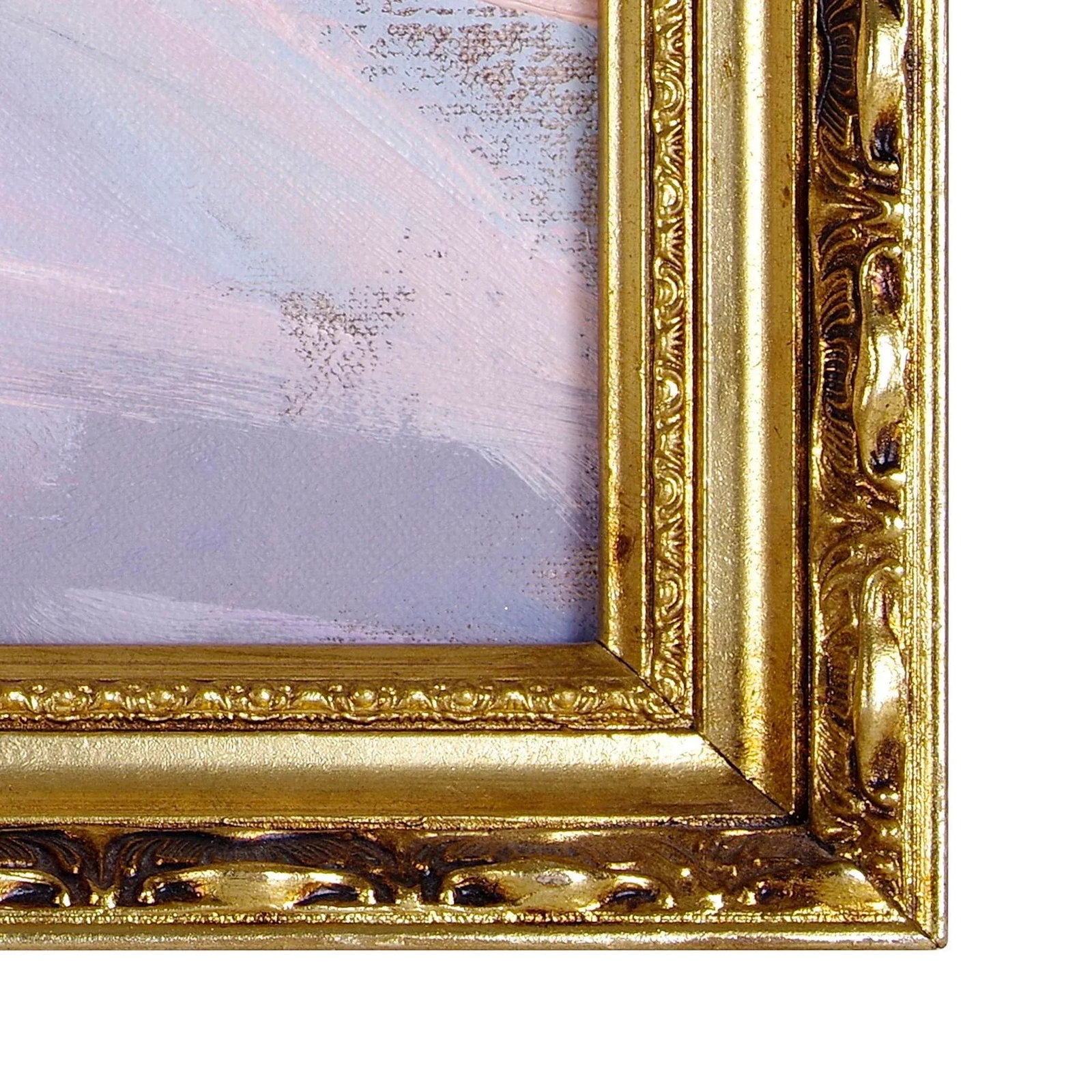 Unsigned Missionary House on Pink Sand Oil Painting - 3