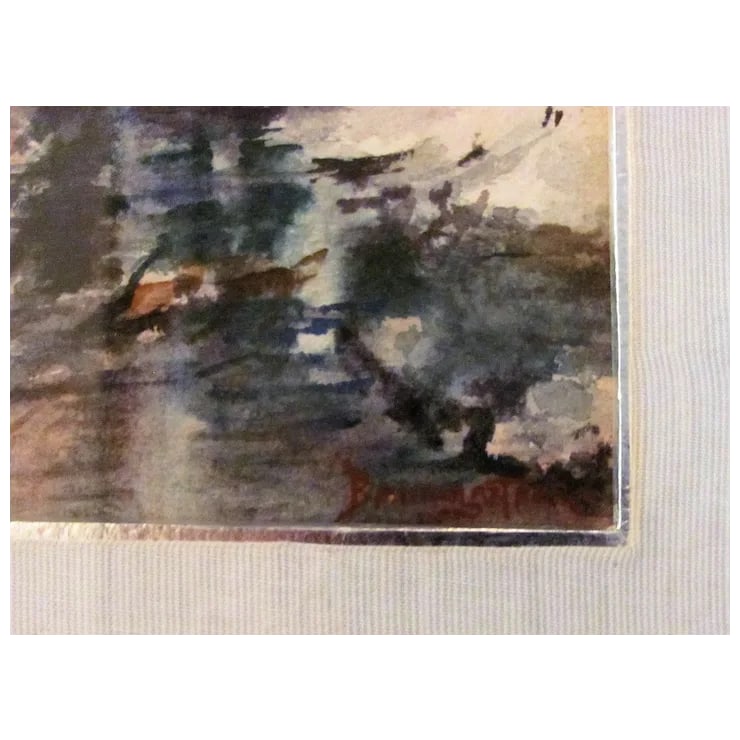 Original Watercolor Painting Warren Baumgartner 1894-1963 American - 3