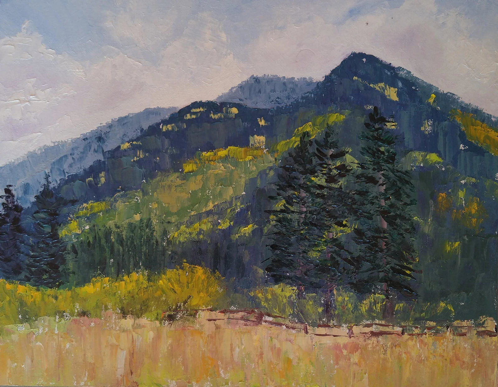 Original Oil Painting "Aspens Turning" by Anita Blythe Plein Air Landscape - 2
