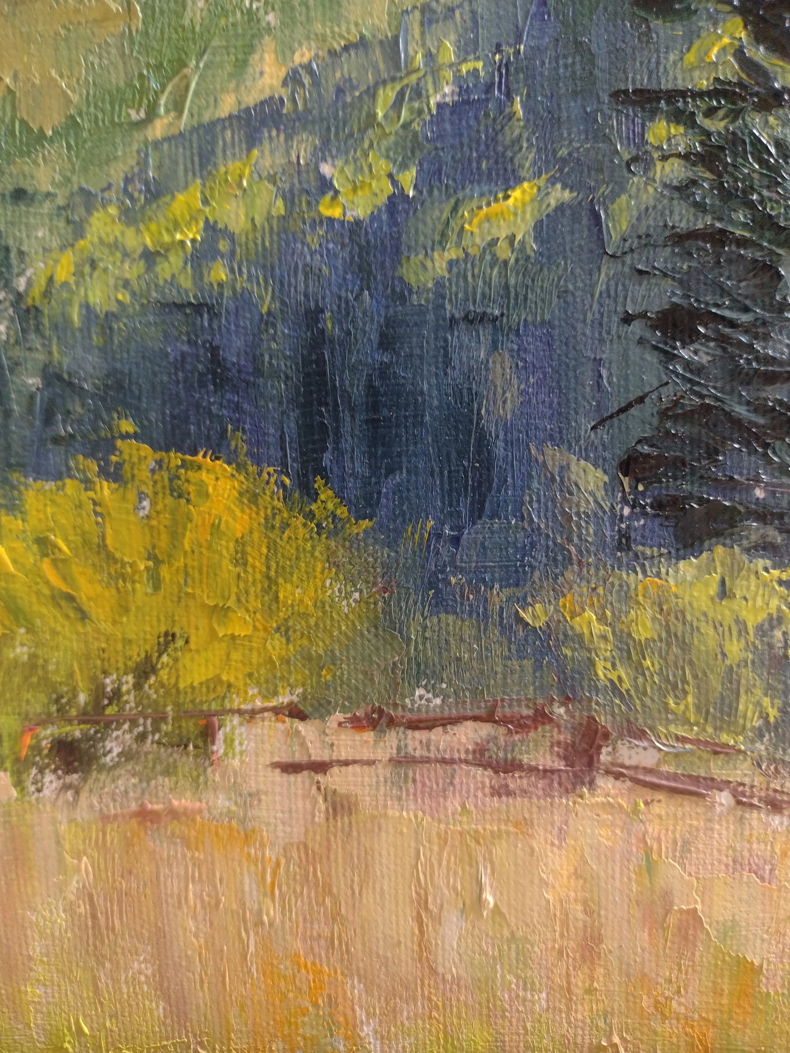 Original Oil Painting "Aspens Turning" by Anita Blythe Plein Air Landscape - 6