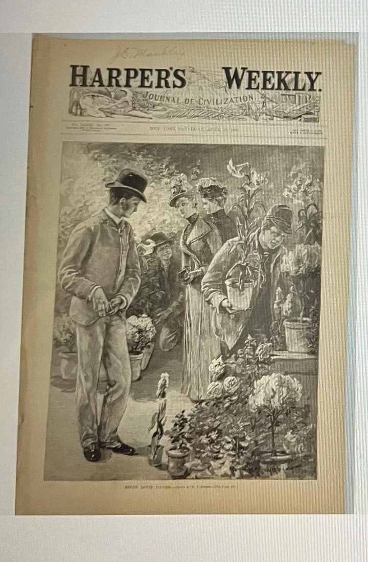 Henry Francois Farny - French Artist - Framed Etched Panel of San Francisco Pier 1883 - 7