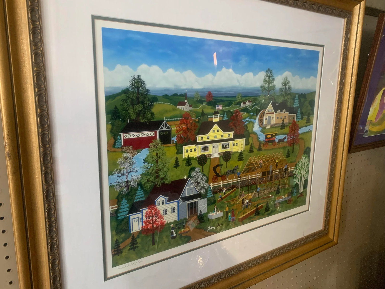 Jane Wooster Scott Good Neighbor Large Framed Print Roman Numeral Edition 130/159 - 2