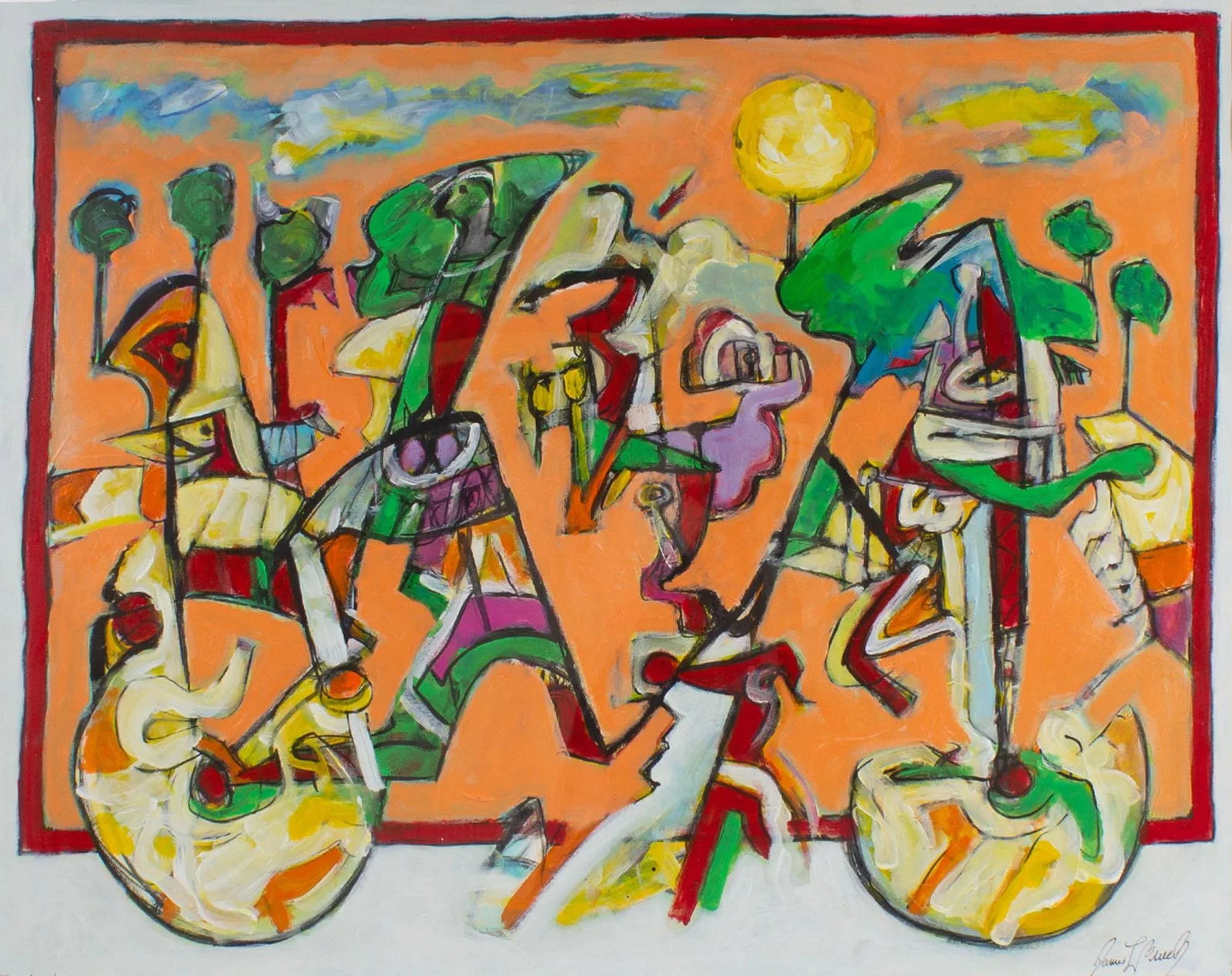 2011 "Rolling Landscape" Abstract Mixed Media Painting by James L. Bruch - 2