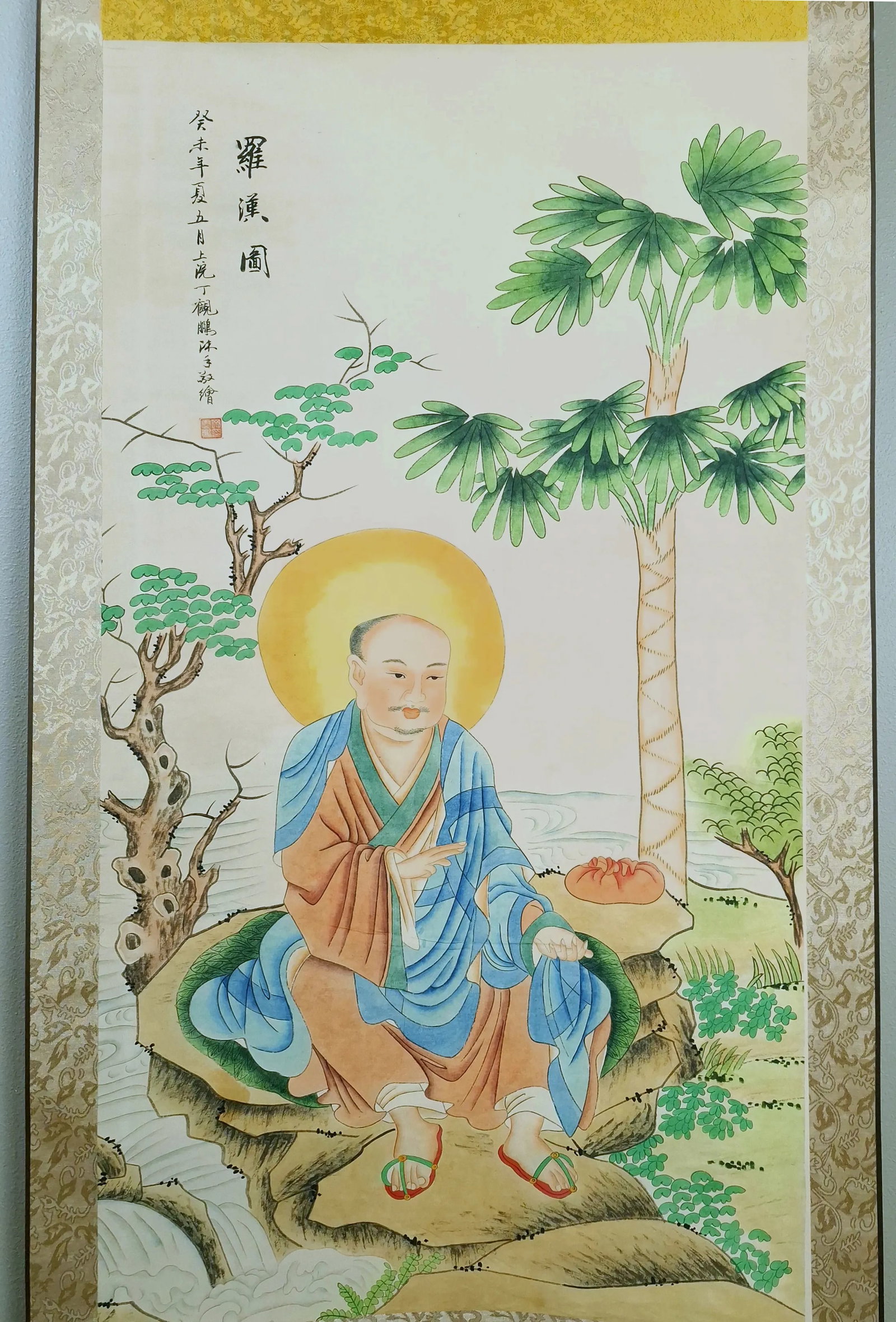 Chinese Sitting Luohan Scroll - 2