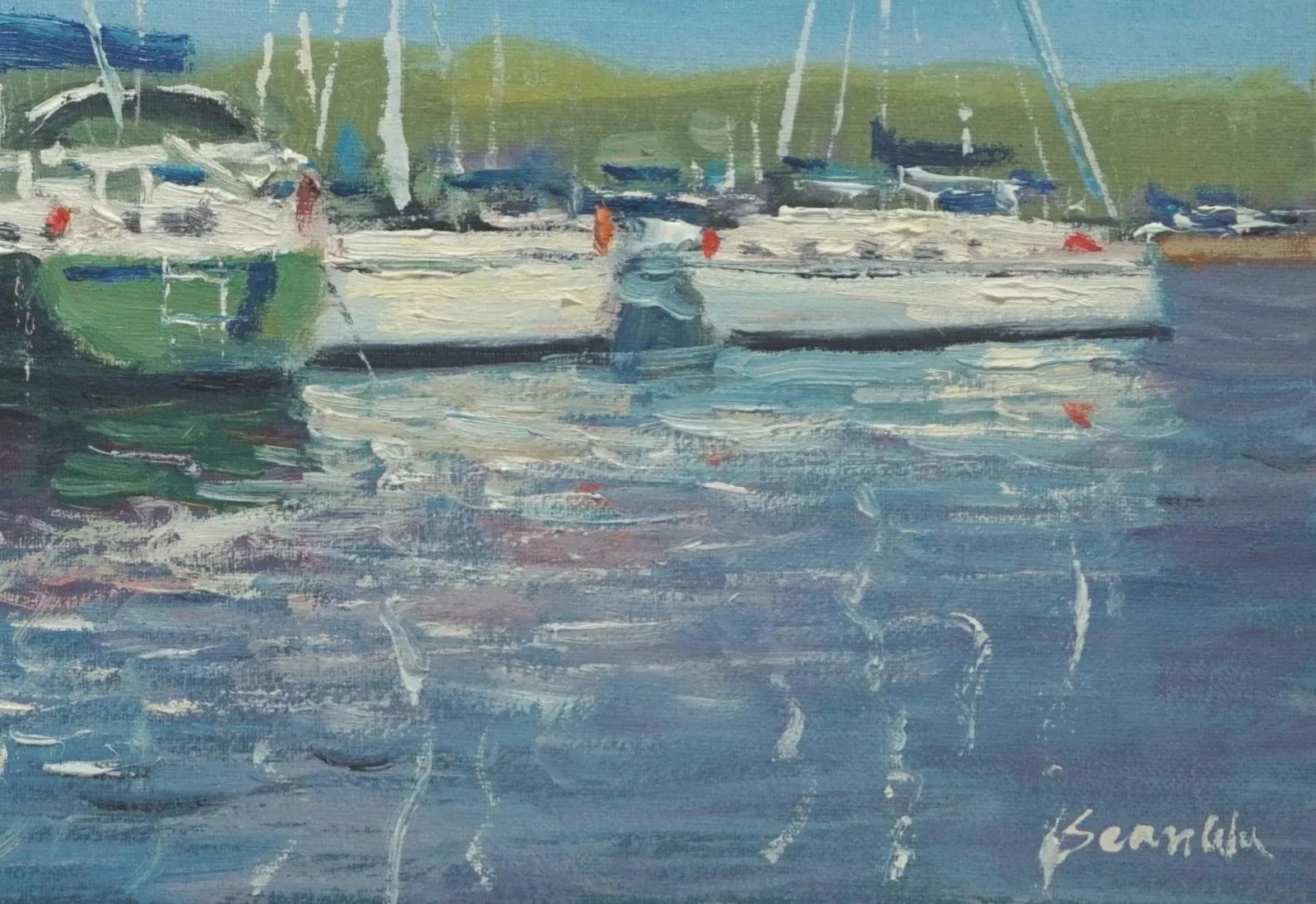 Sean Wu, Original Oil Painting of Sail Harbor - 4