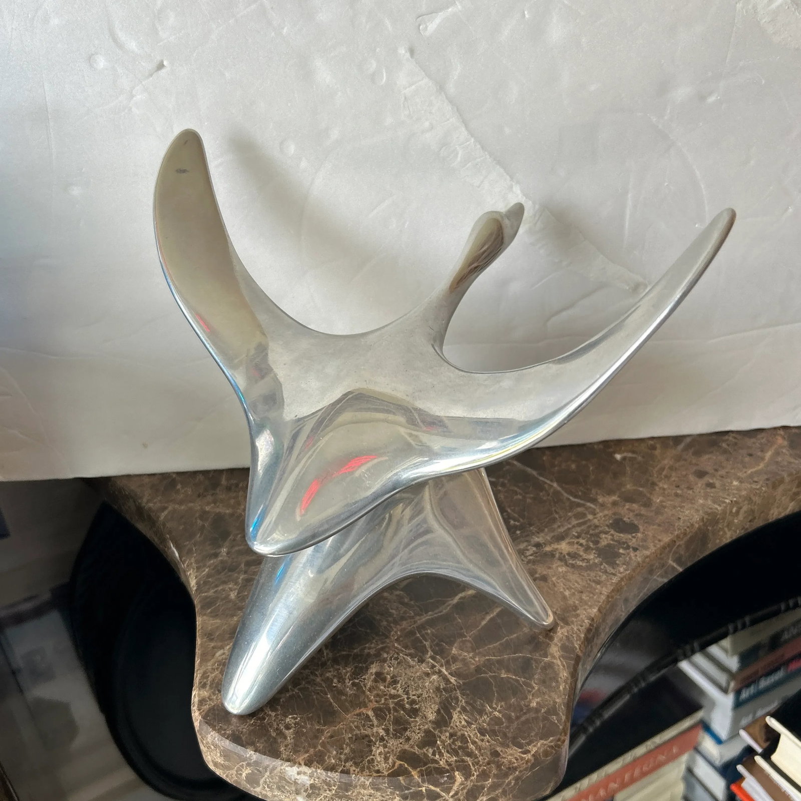 Silver Metal Hoselton Bird Sculpture Signed and Numbered 147a - 3