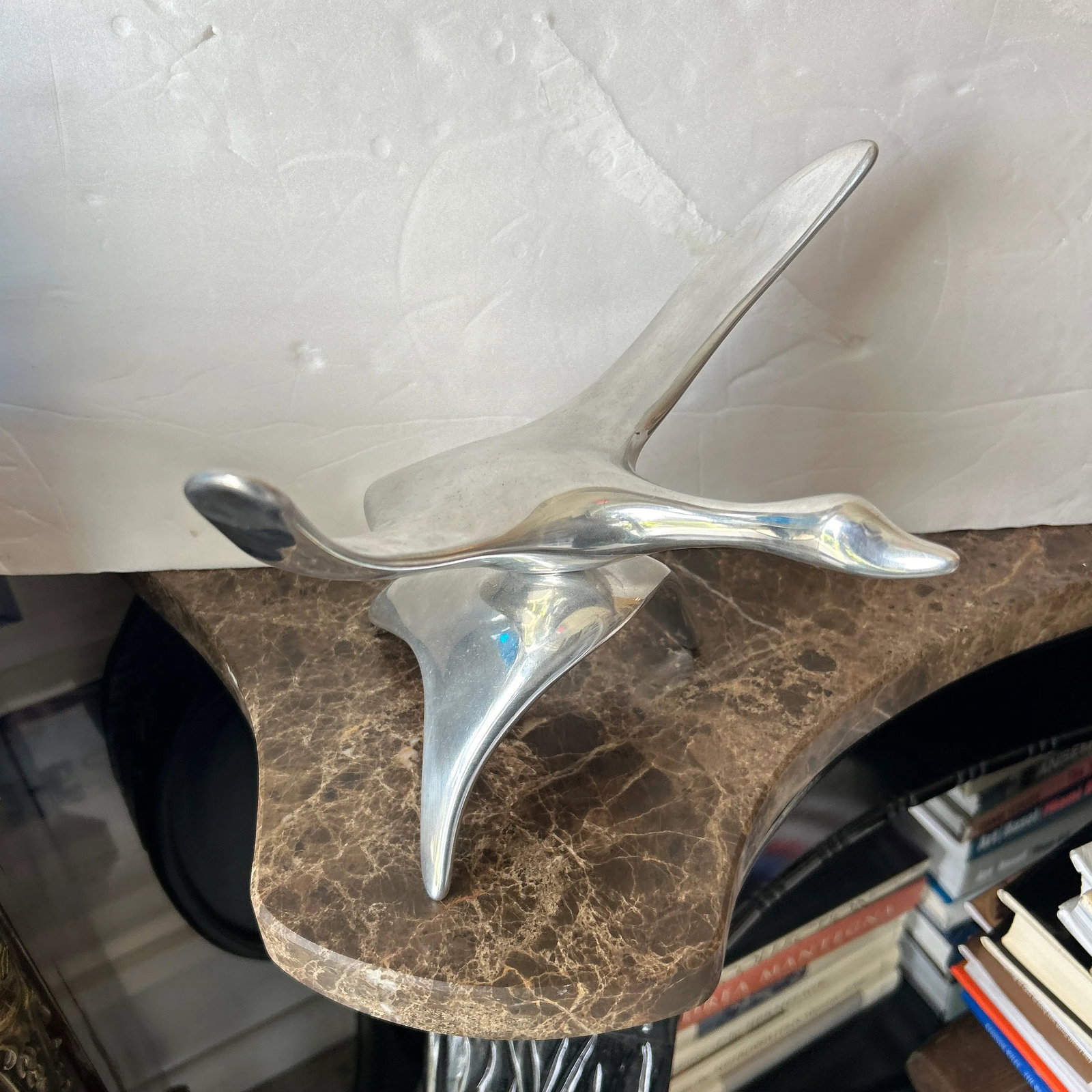 Silver Metal Hoselton Bird Sculpture Signed and Numbered 147a - 5