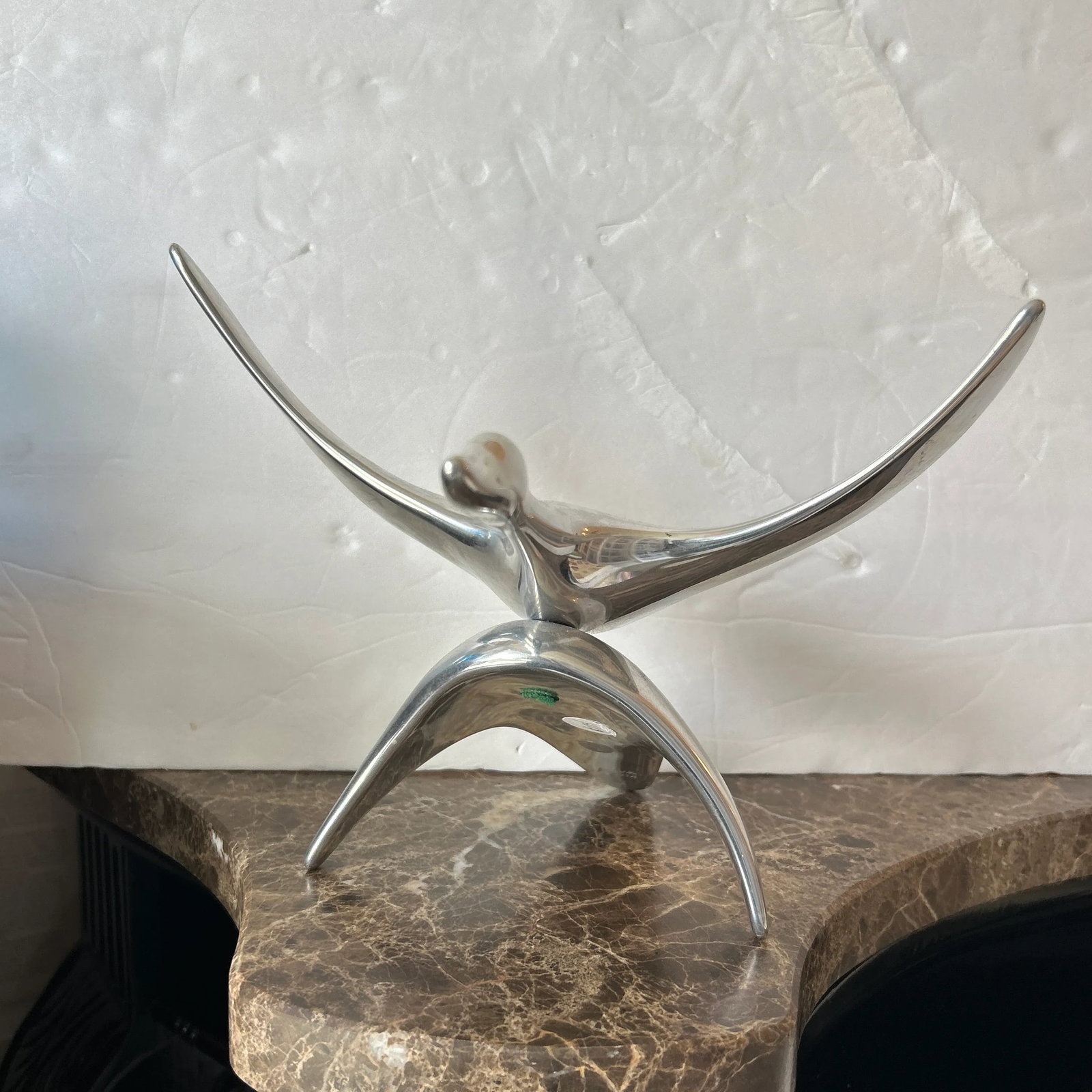 Silver Metal Hoselton Bird Sculpture Signed and Numbered 147a - 8