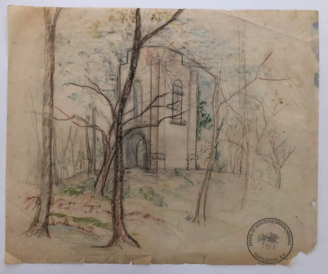 1950s Mercedes Hoshall Colonial Dorchester Ruins Charleston - 2