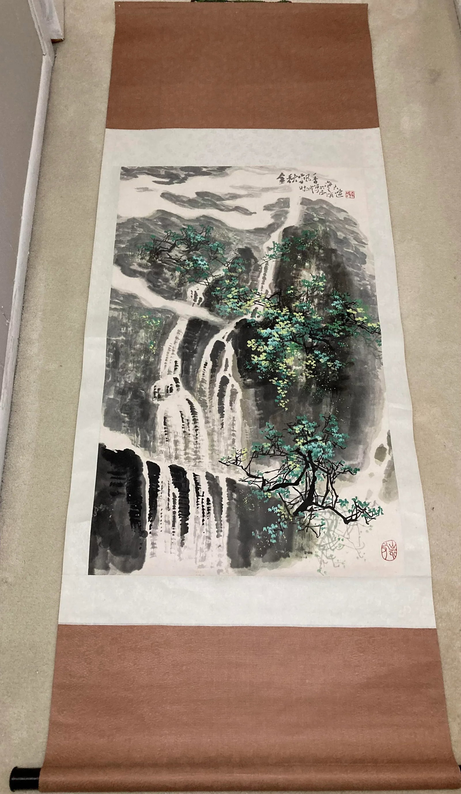Waterfalls in Nature, Landscape Painting - 4