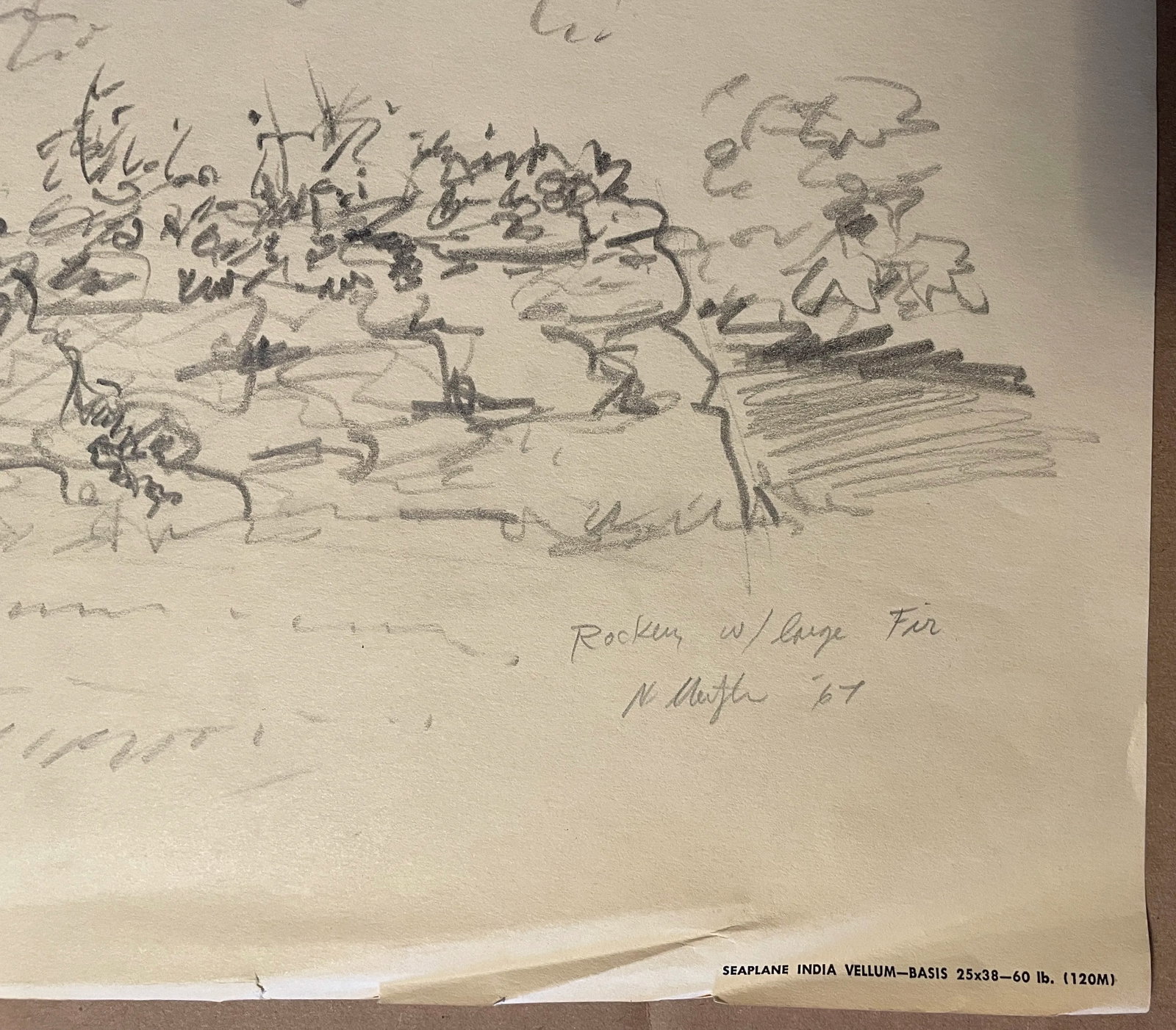 1967 Neil Meitzler Northwest Landscape Drawing - 2
