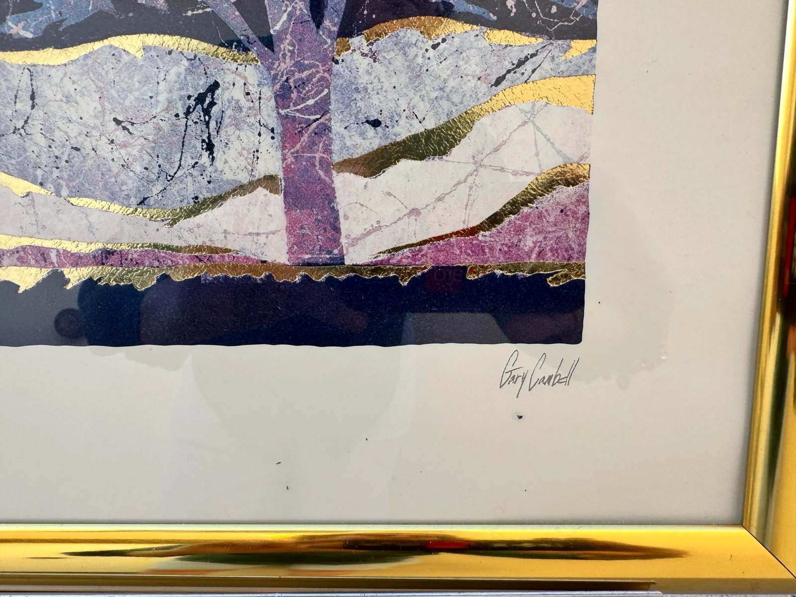 Purple Valley Mid-Century Figurative Landscape - 3