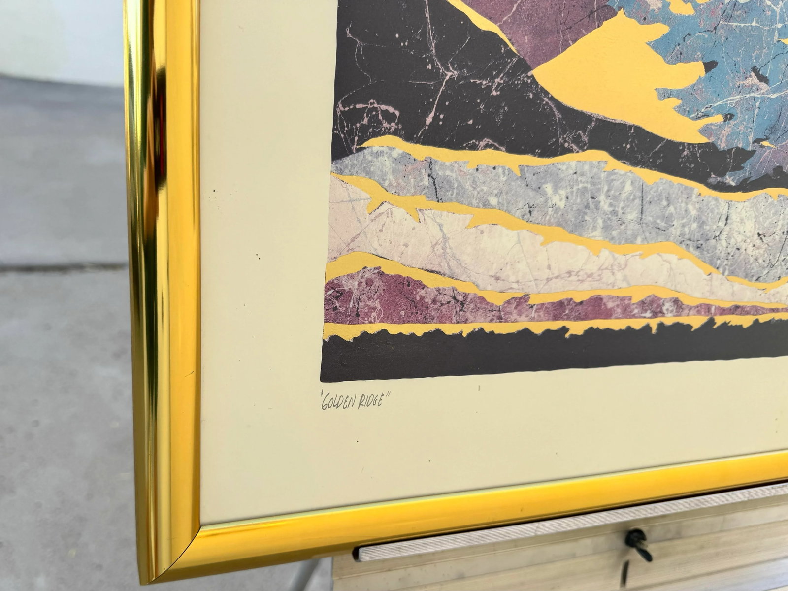 Purple Valley Mid-Century Figurative Landscape - 8