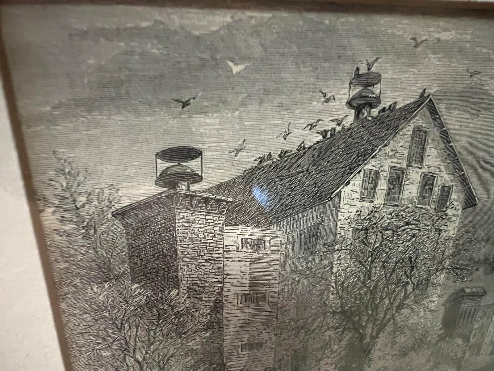 19th Century Blackstone River Print Framed & Matted - 4