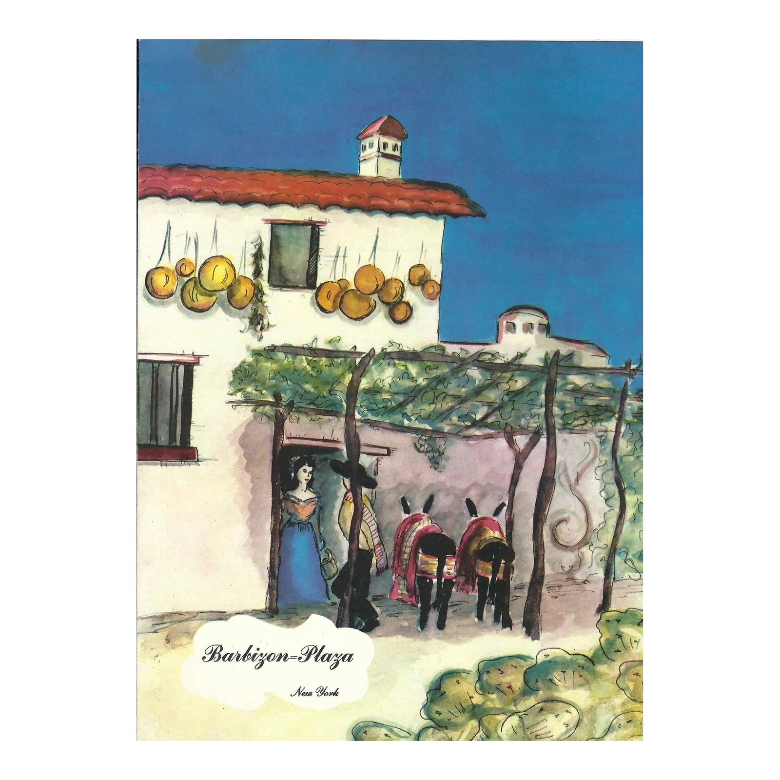 1948 Barbizon Plaza Restaurant Menu Spanish Themed (1 of 3)