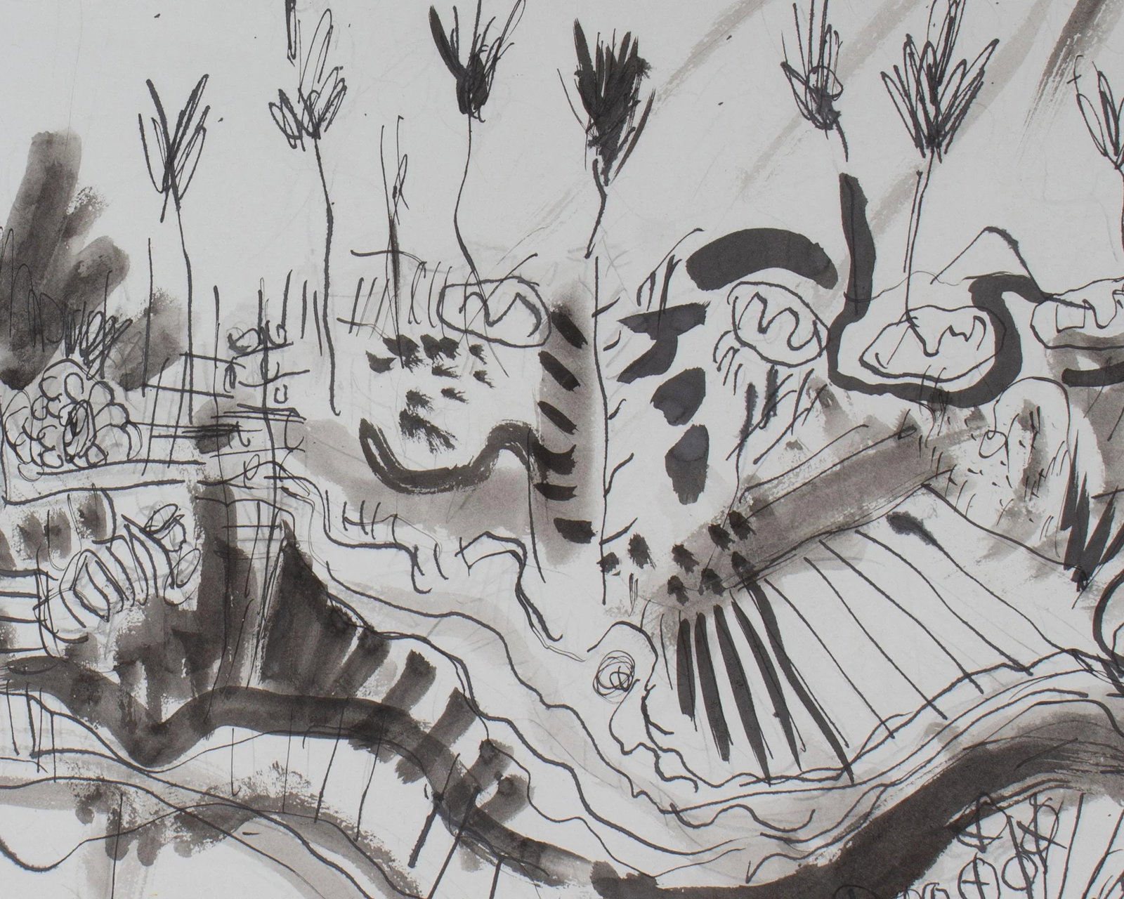 2009 "Moving Landscape" Abstract Mixed Media Drawing by James L. Bruch - 8